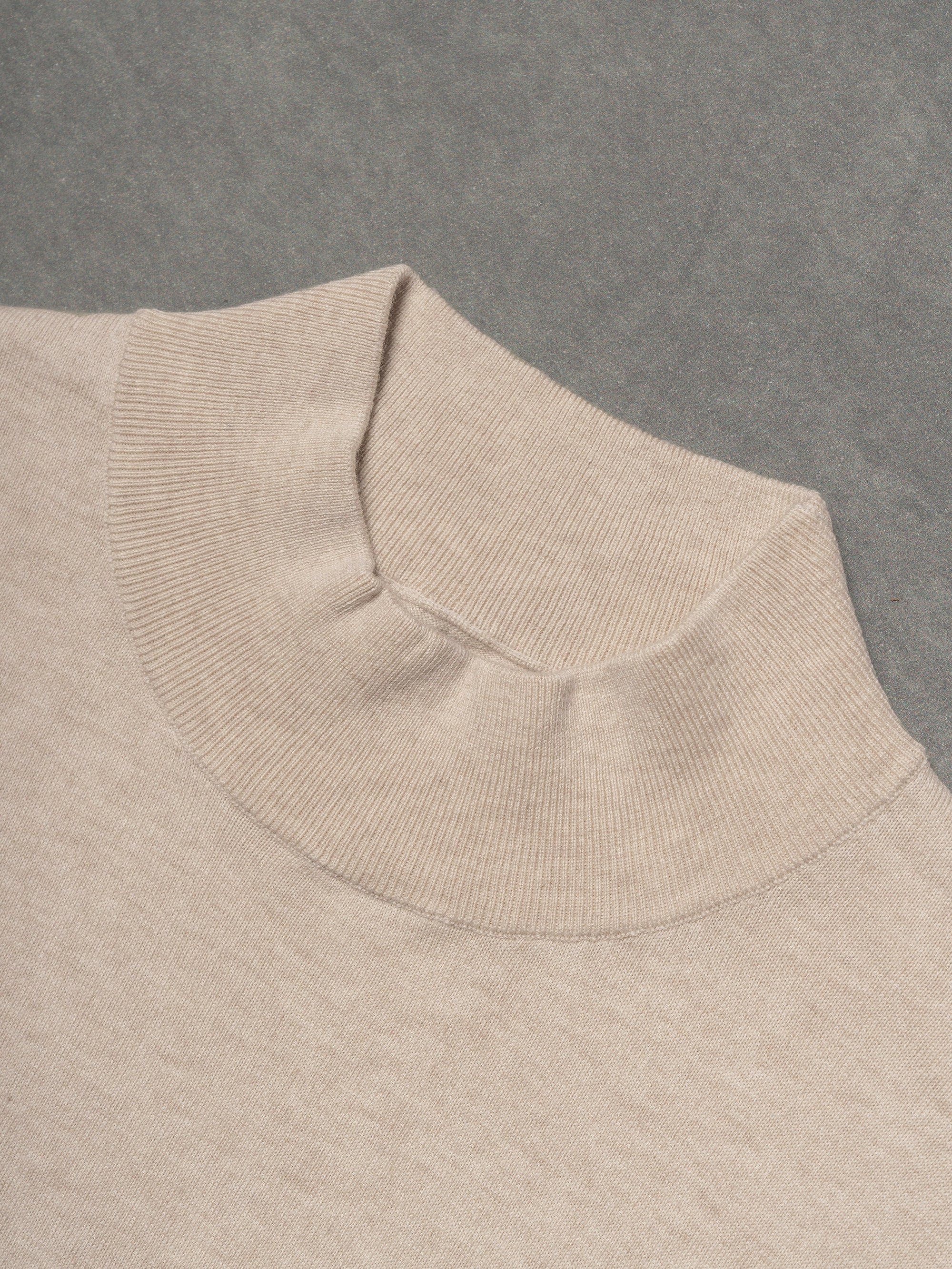 Cream Mock Neck Jumper