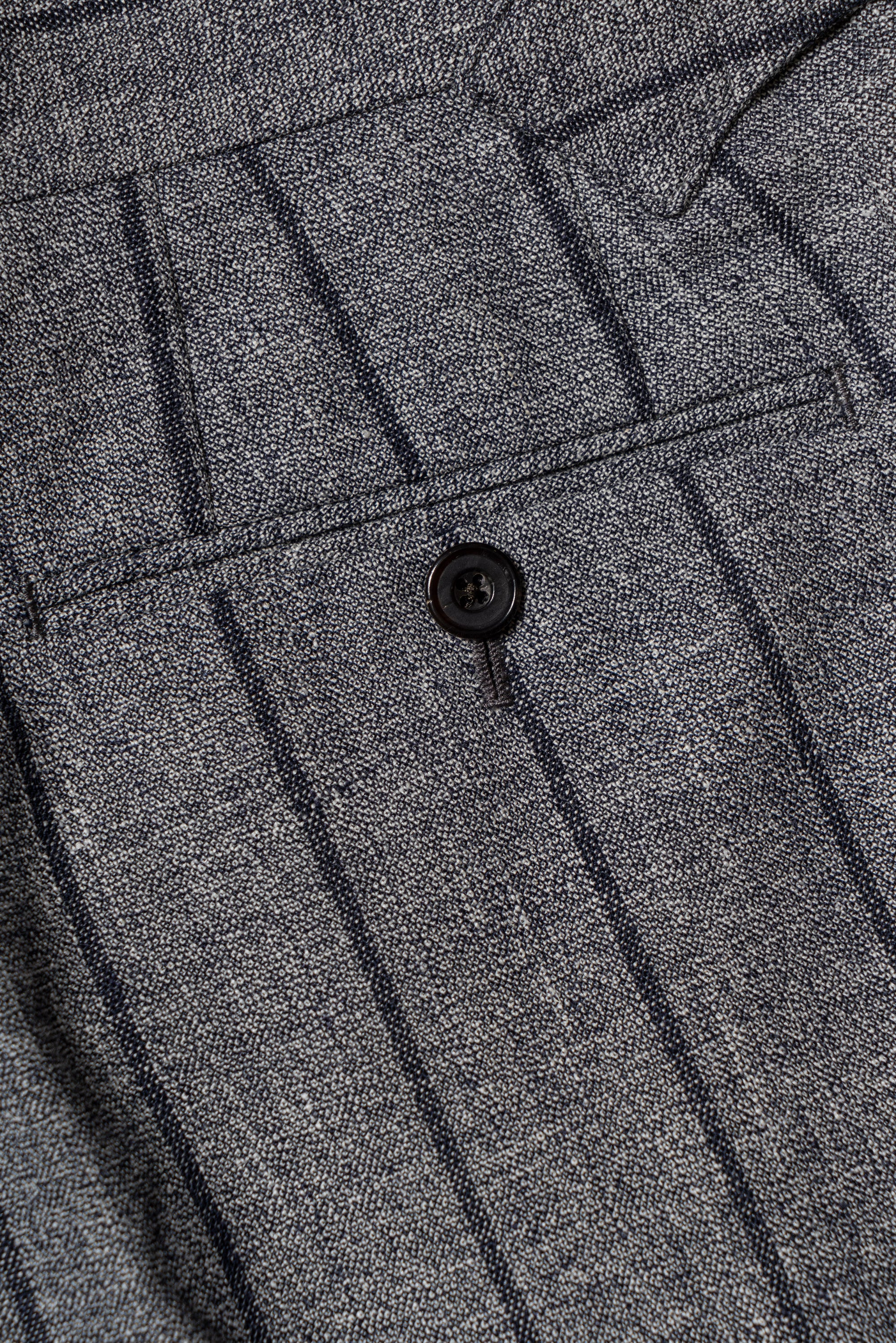 MTO Snow Grey Stripe Wool Linen Suit