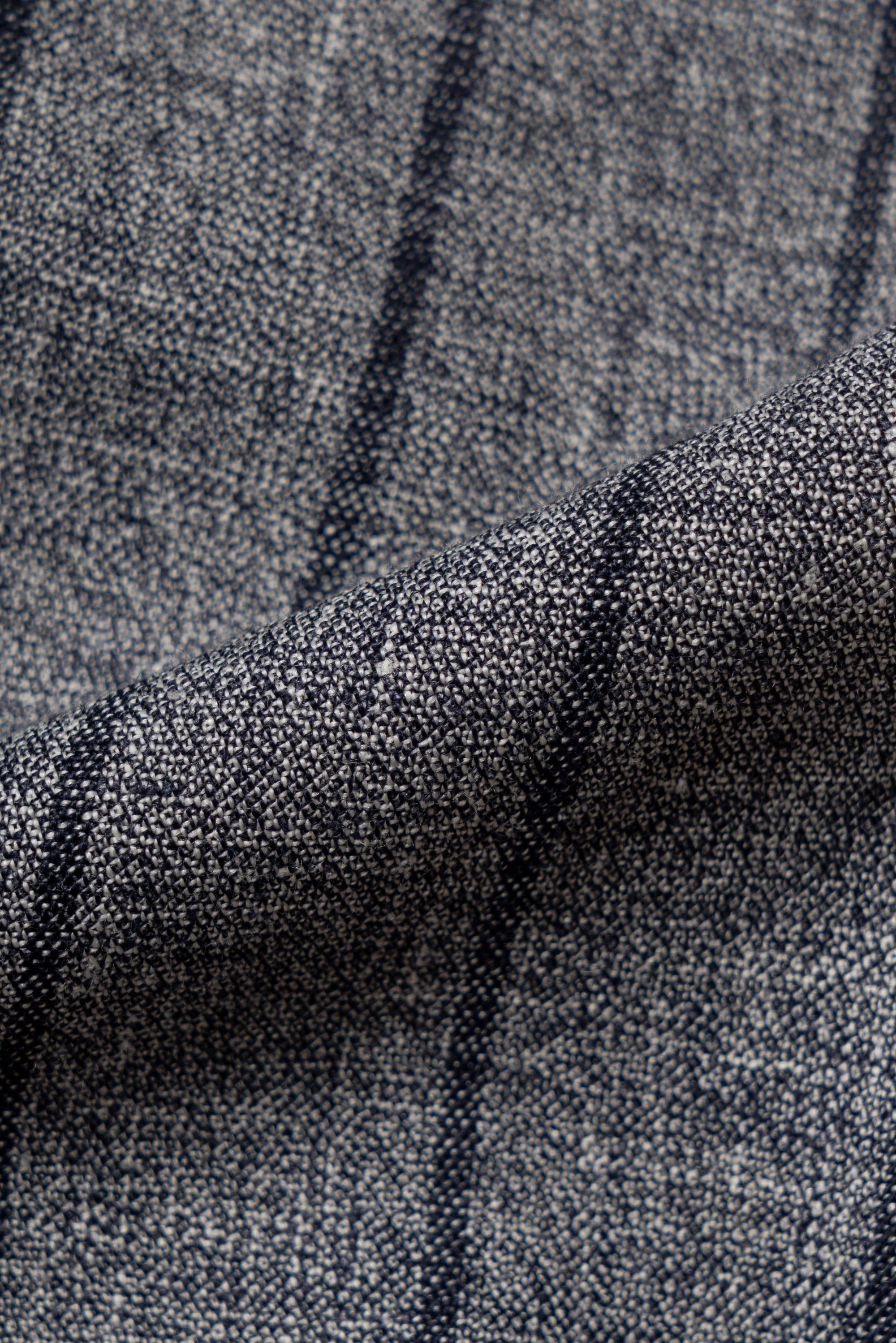 MTO Snow Grey Stripe Wool Linen Suit
