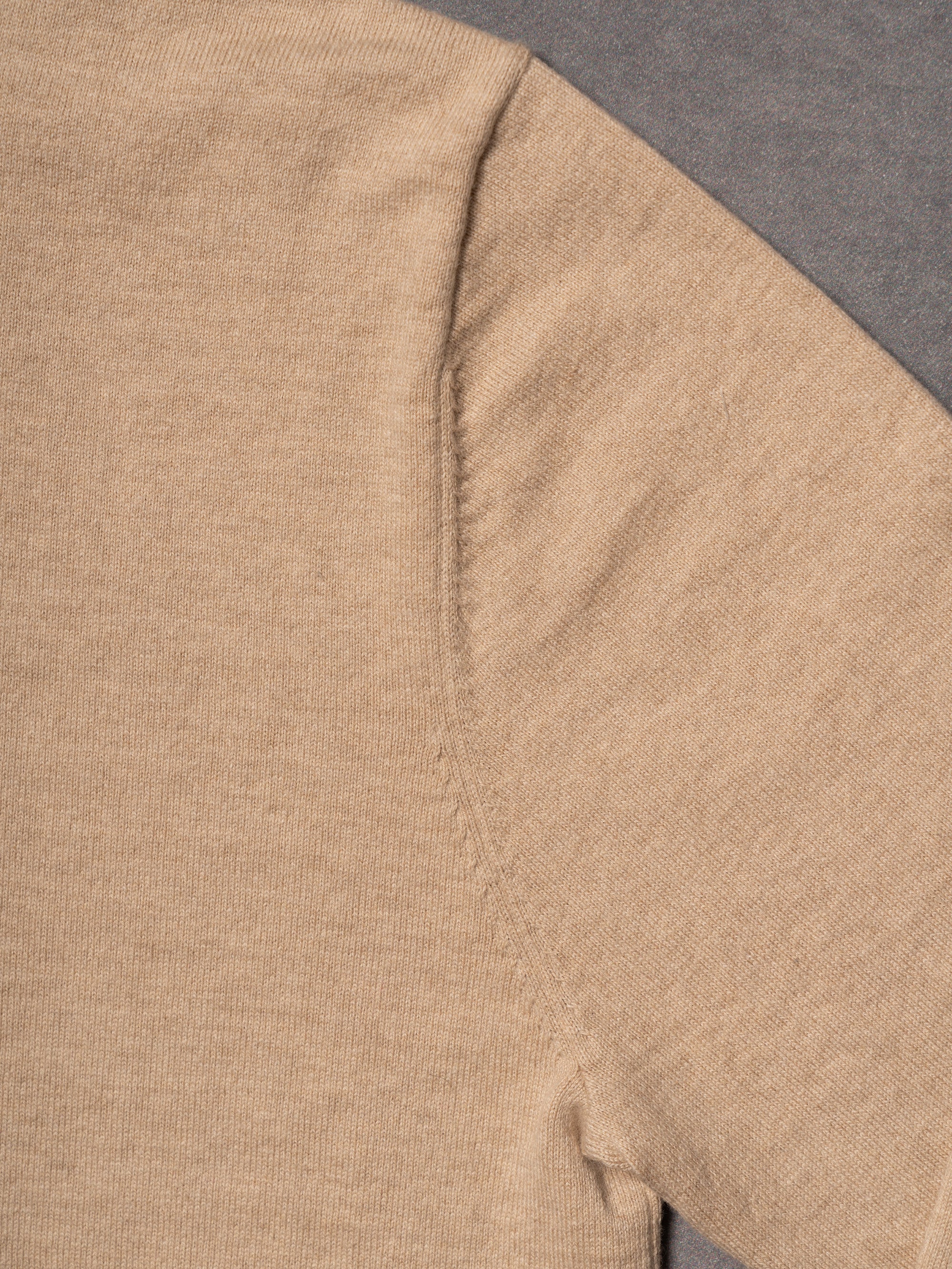 Light Camel Roll Neck Jumper