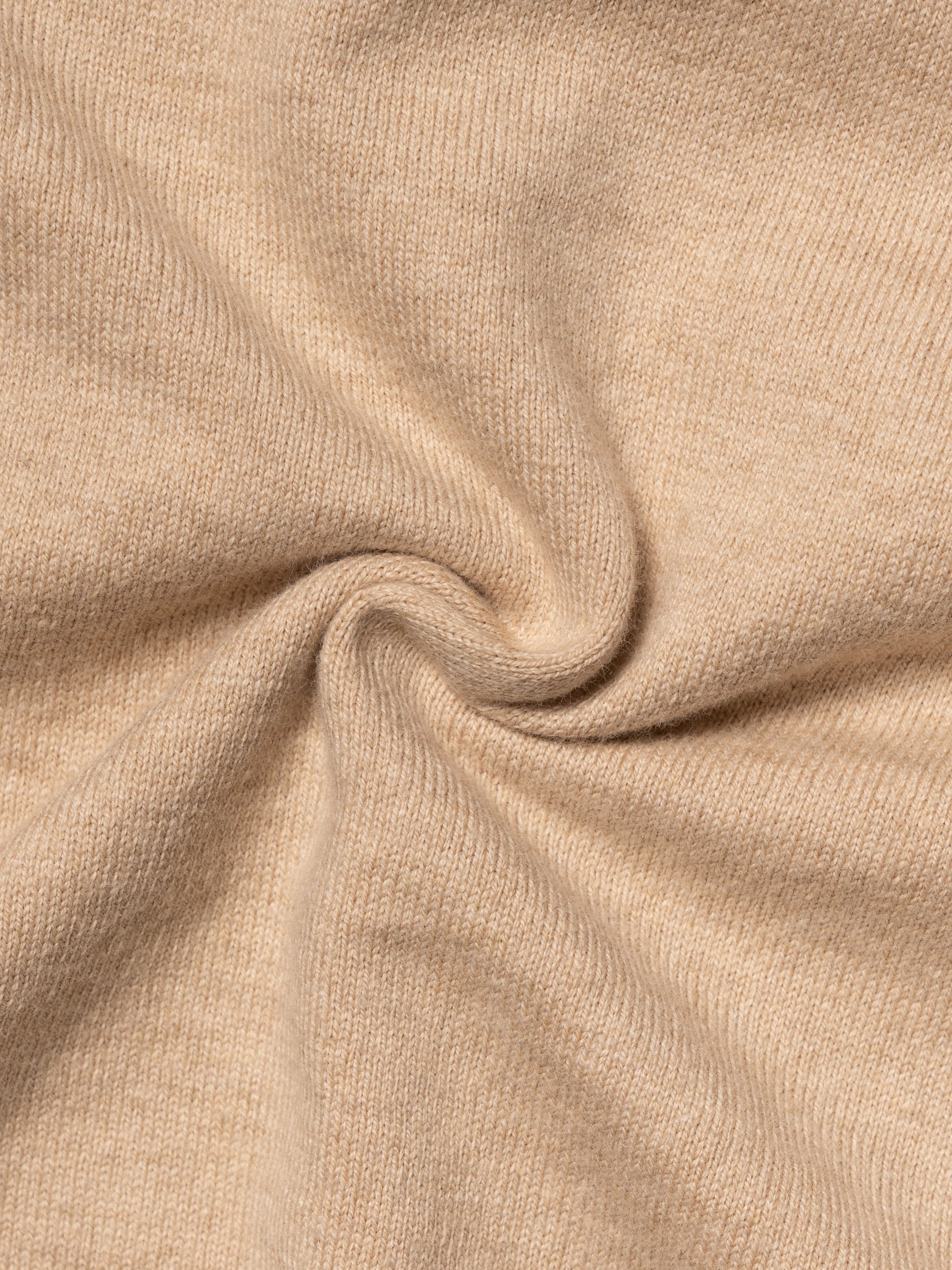 Light Camel Roll Neck Jumper