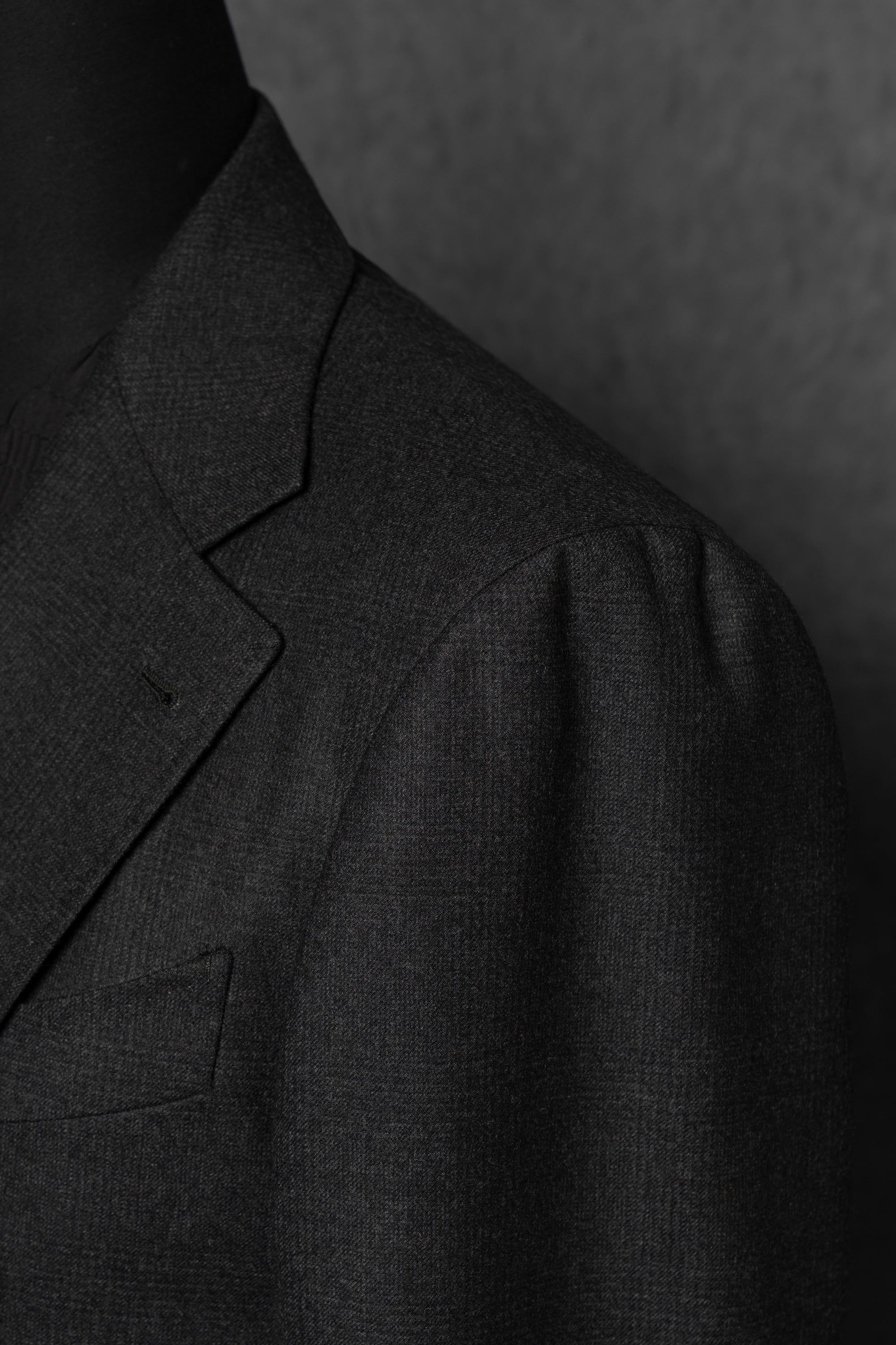 MTO Charcoal Glen Check Flannel Suit #24