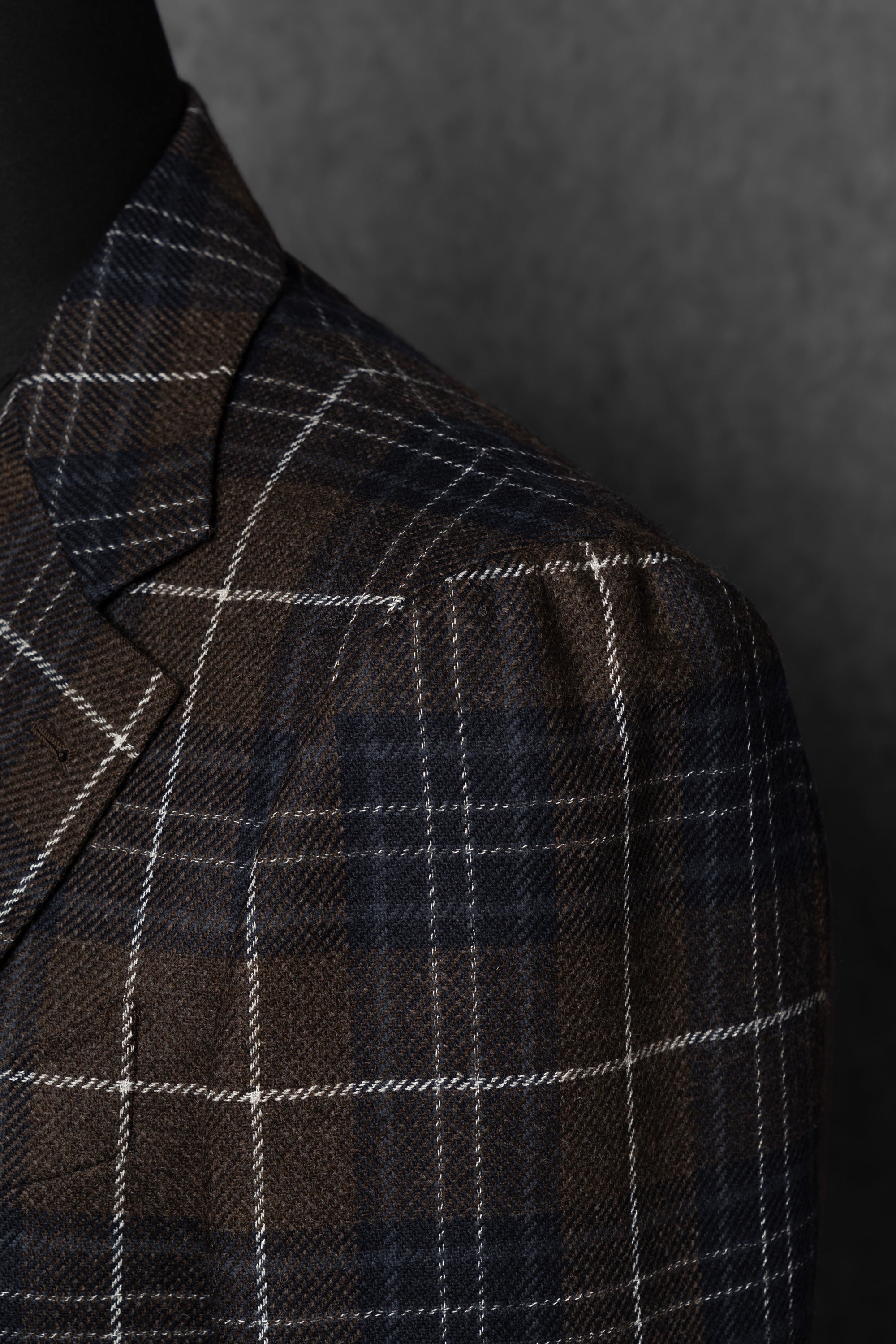 MTO Taupe Plaid Tweed Jacket #34