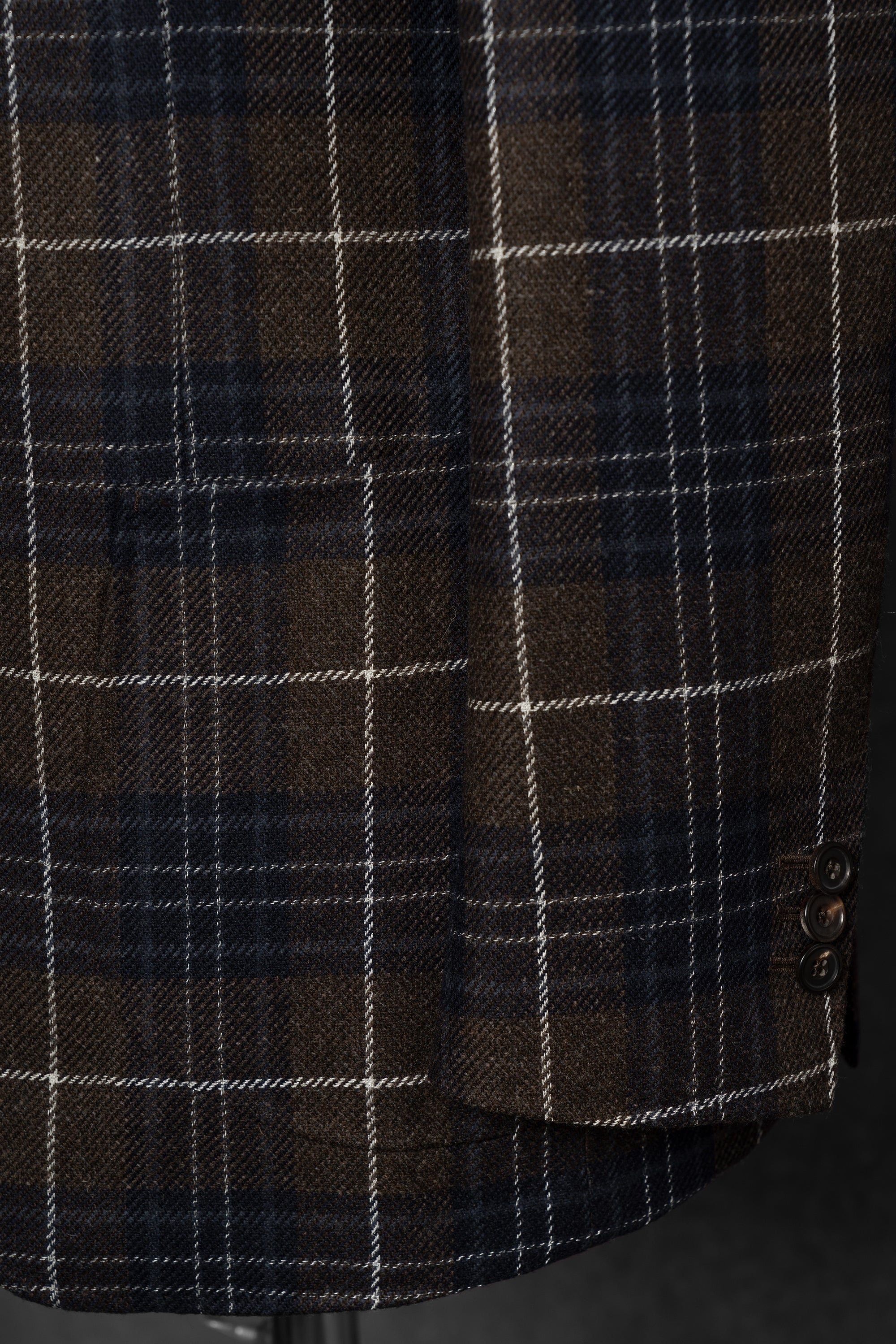 MTO Taupe Plaid Tweed Jacket #34