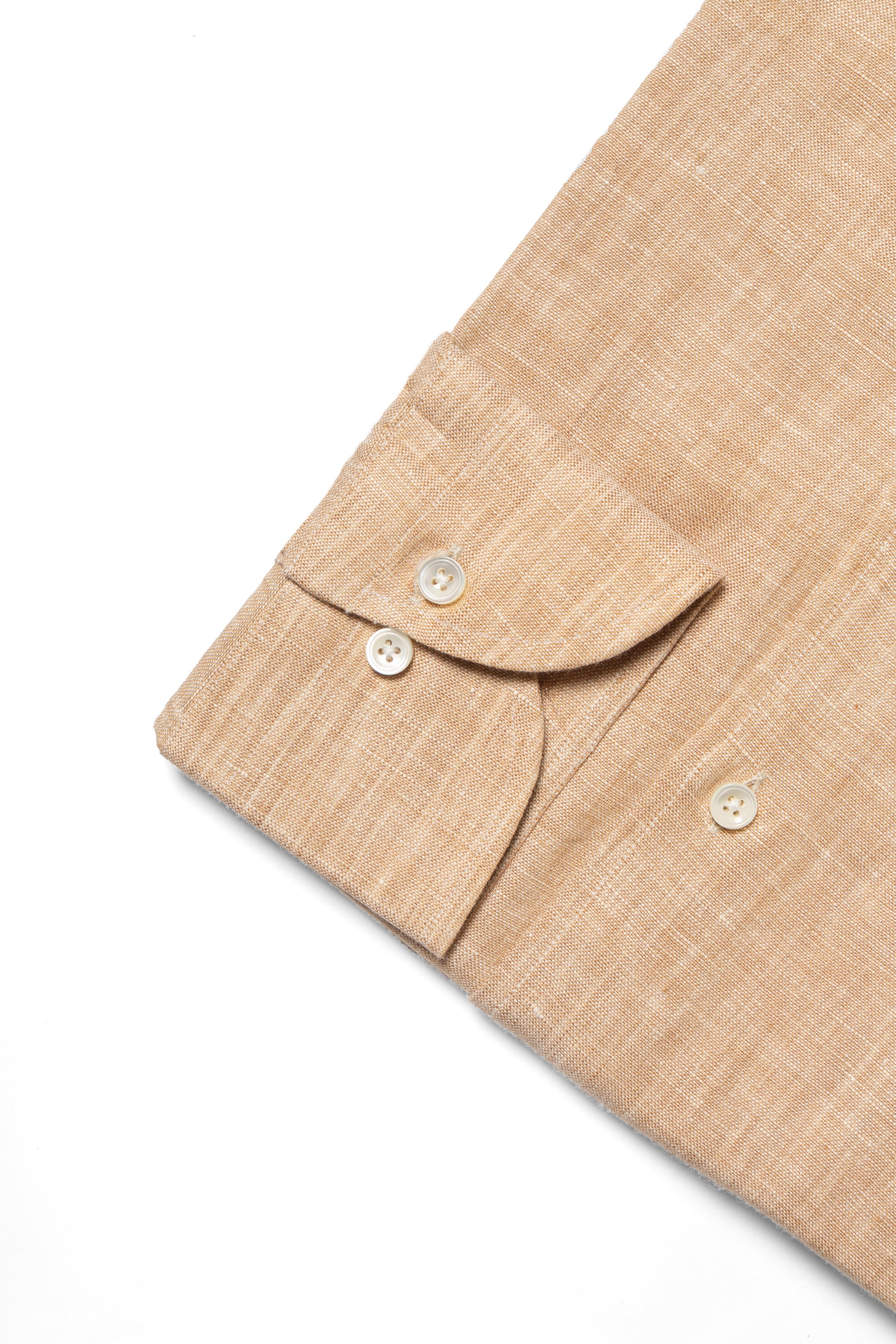 Natural / Tangerine Linen Shirt #XS11 #XS16