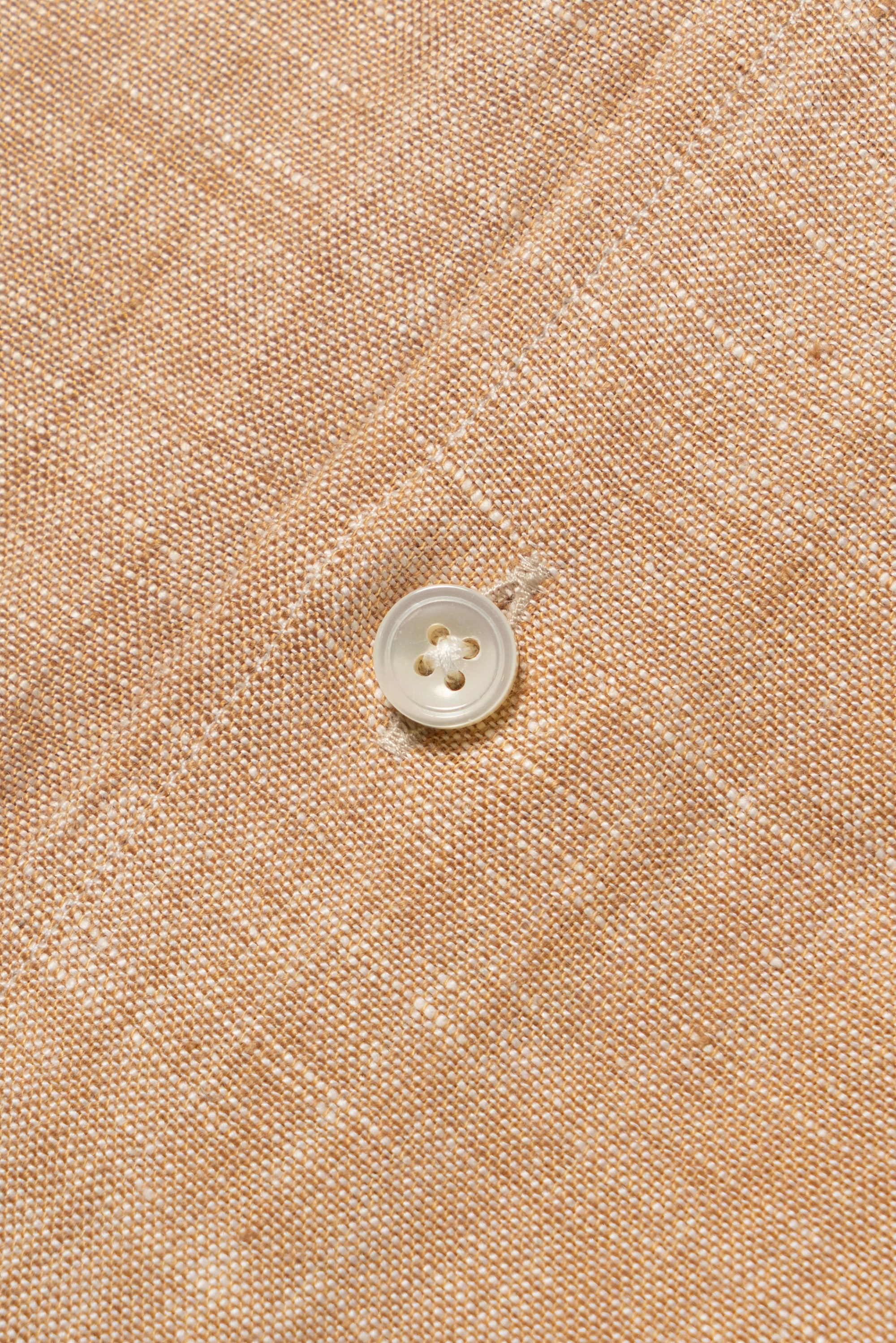 Natural / Tangerine Linen Shirt #XS11 #XS16