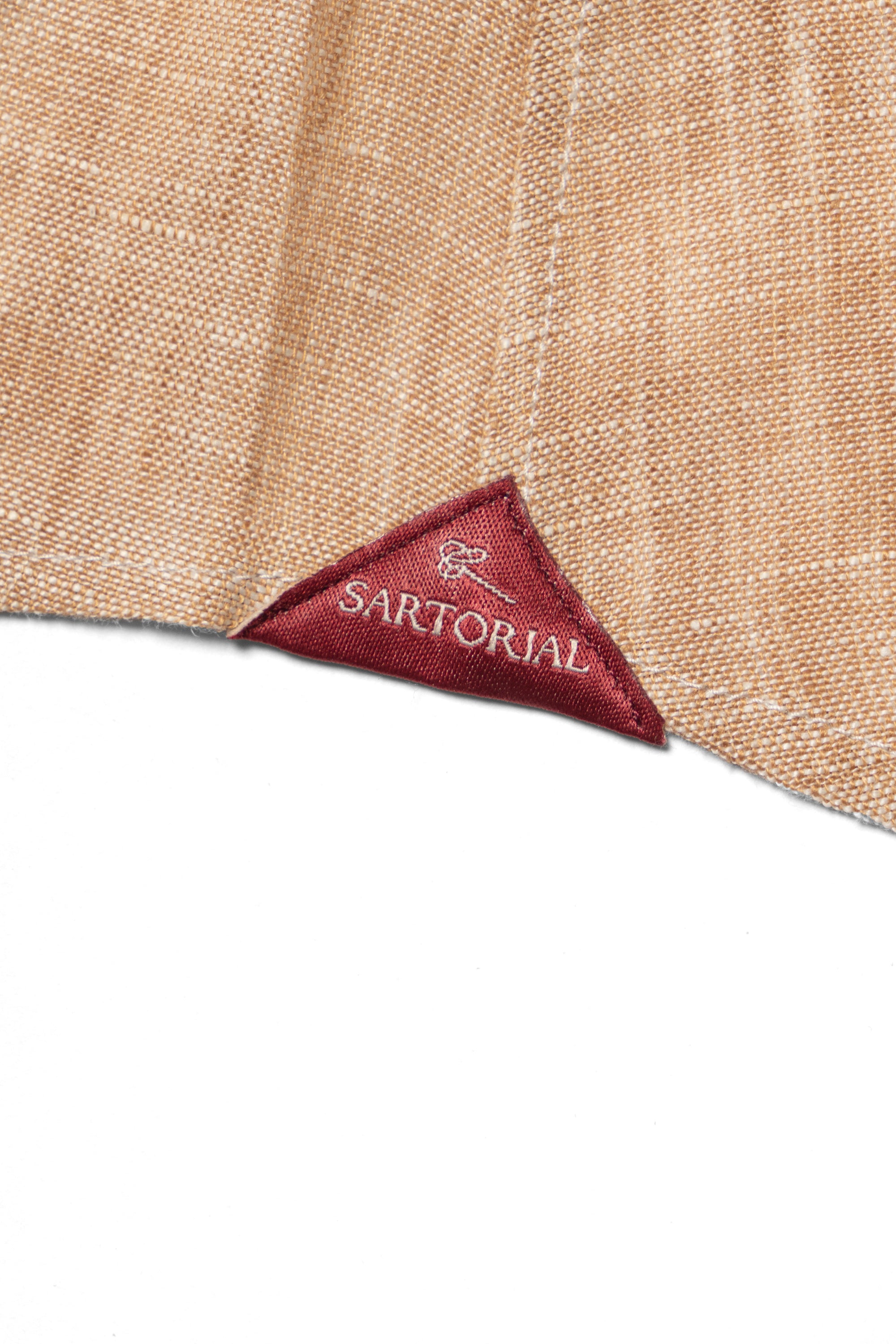Natural / Tangerine Linen Shirt #XS11 #XS16
