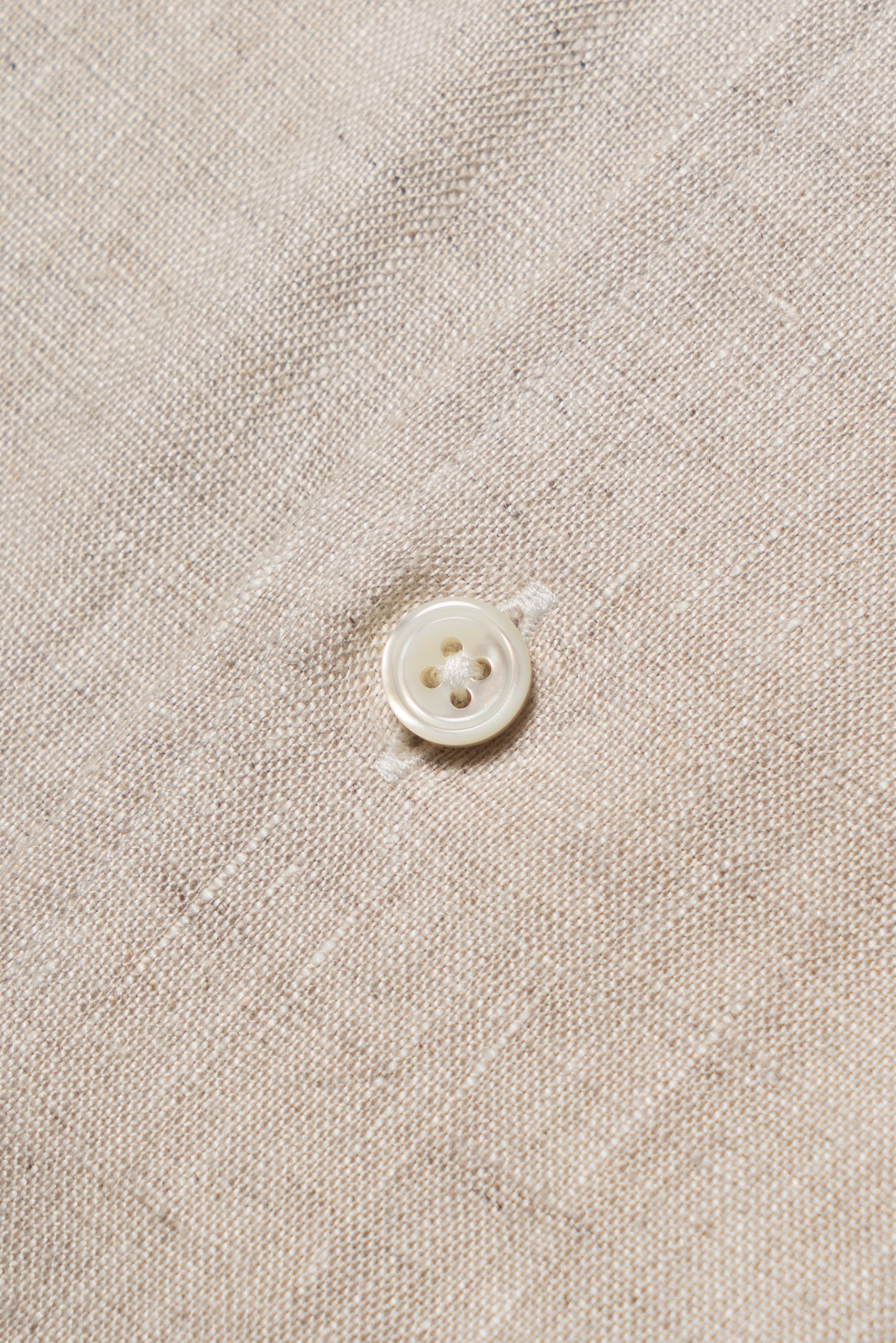 Natural / Tangerine Linen Shirt #XS11 #XS16