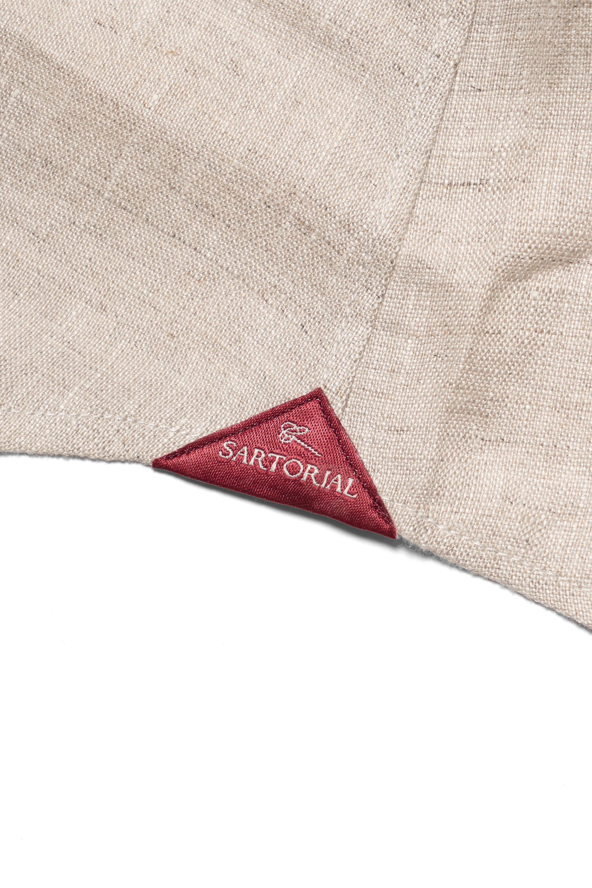 Natural / Tangerine Linen Shirt #XS11 #XS16