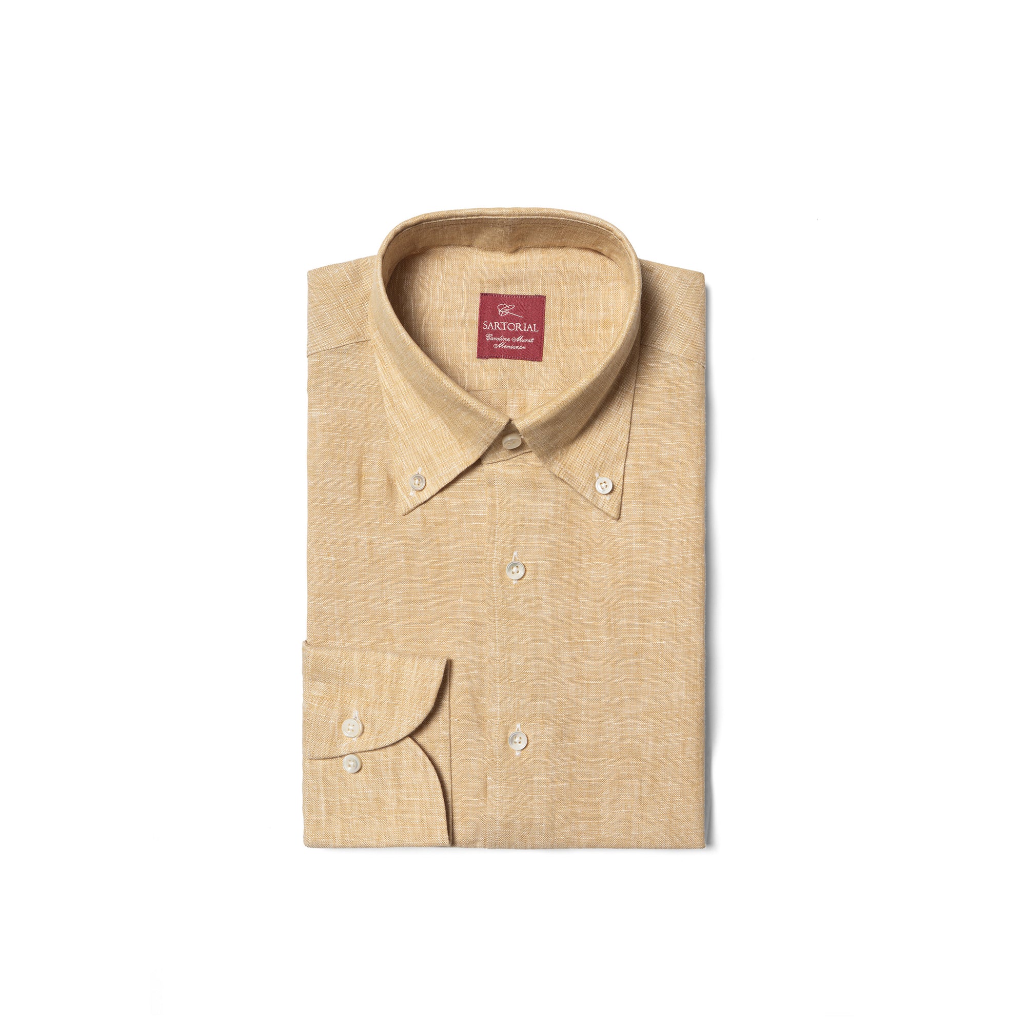 Chalky Pink / Florence Yellow Linen Shirt #XS8 #XS12