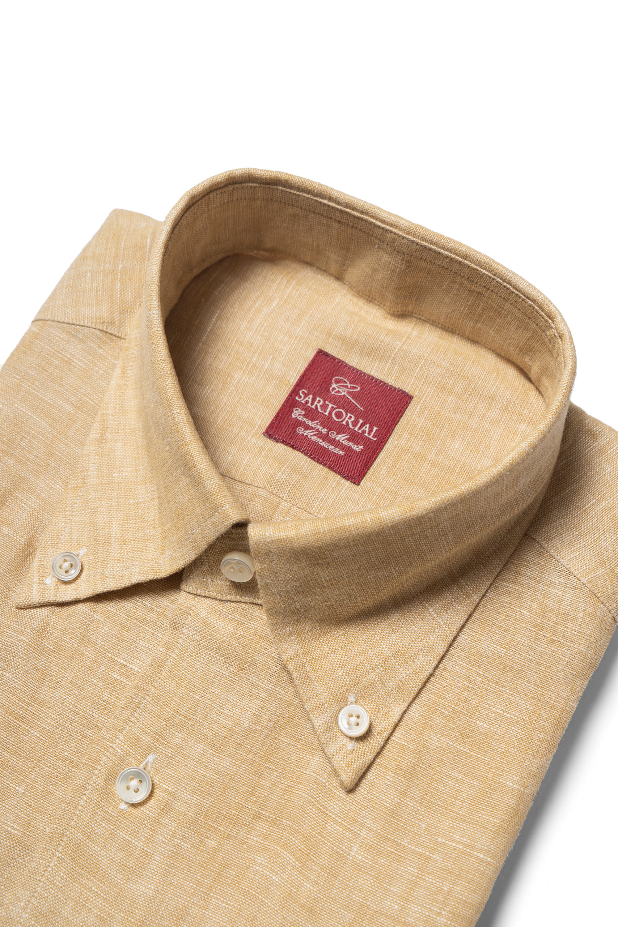 Chalky Pink / Florence Yellow Linen Shirt #XS8 #XS12
