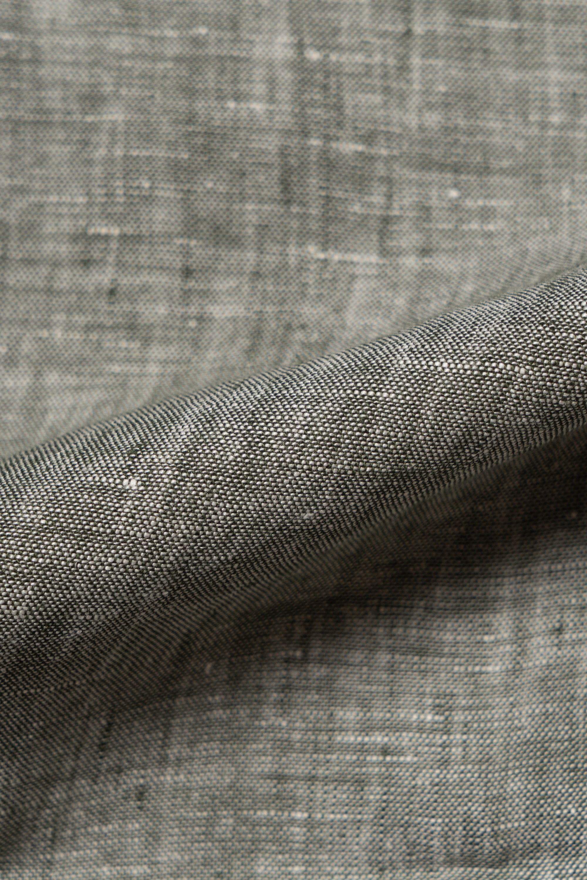 Pale Grey / Green Linen Shirt #XS10 #XS13