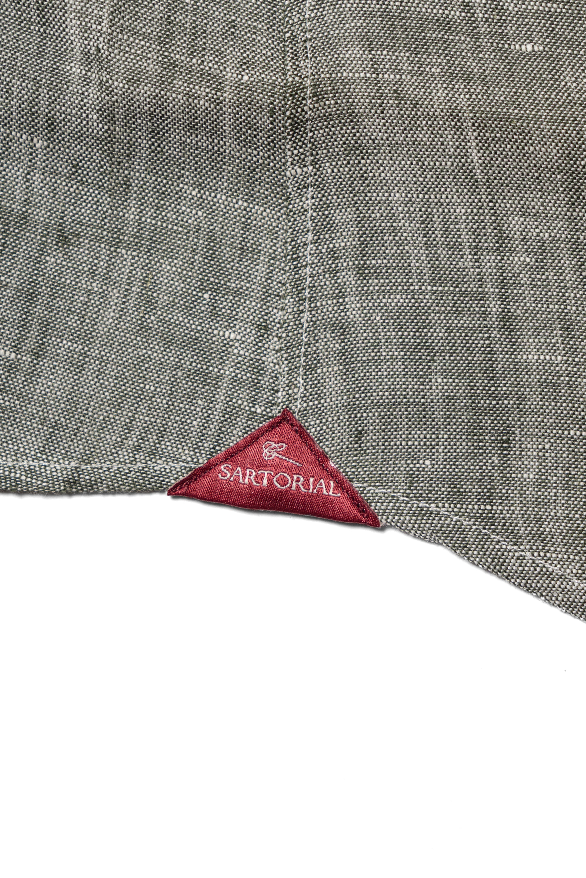 Pale Grey / Green Linen Shirt #XS10 #XS13