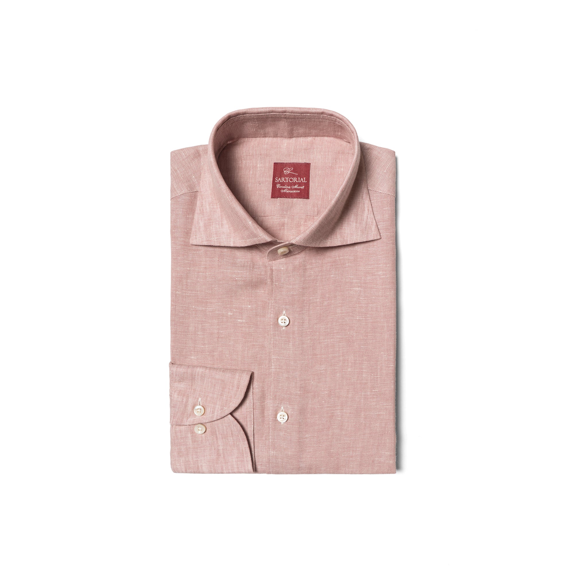 Chalky Pink / Florence Yellow Linen Shirt #XS8 #XS12