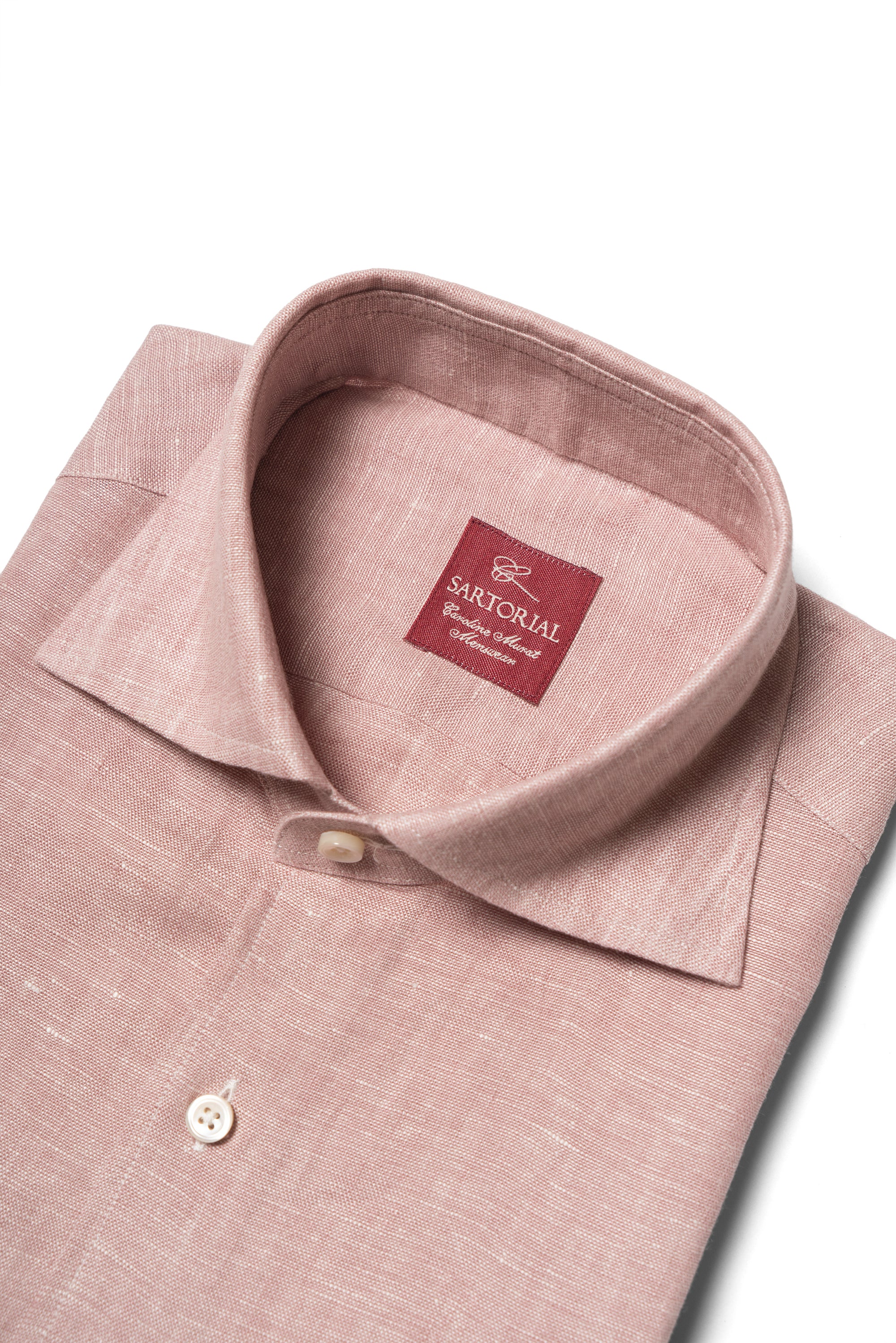 Chalky Pink / Florence Yellow Linen Shirt #XS8 #XS12