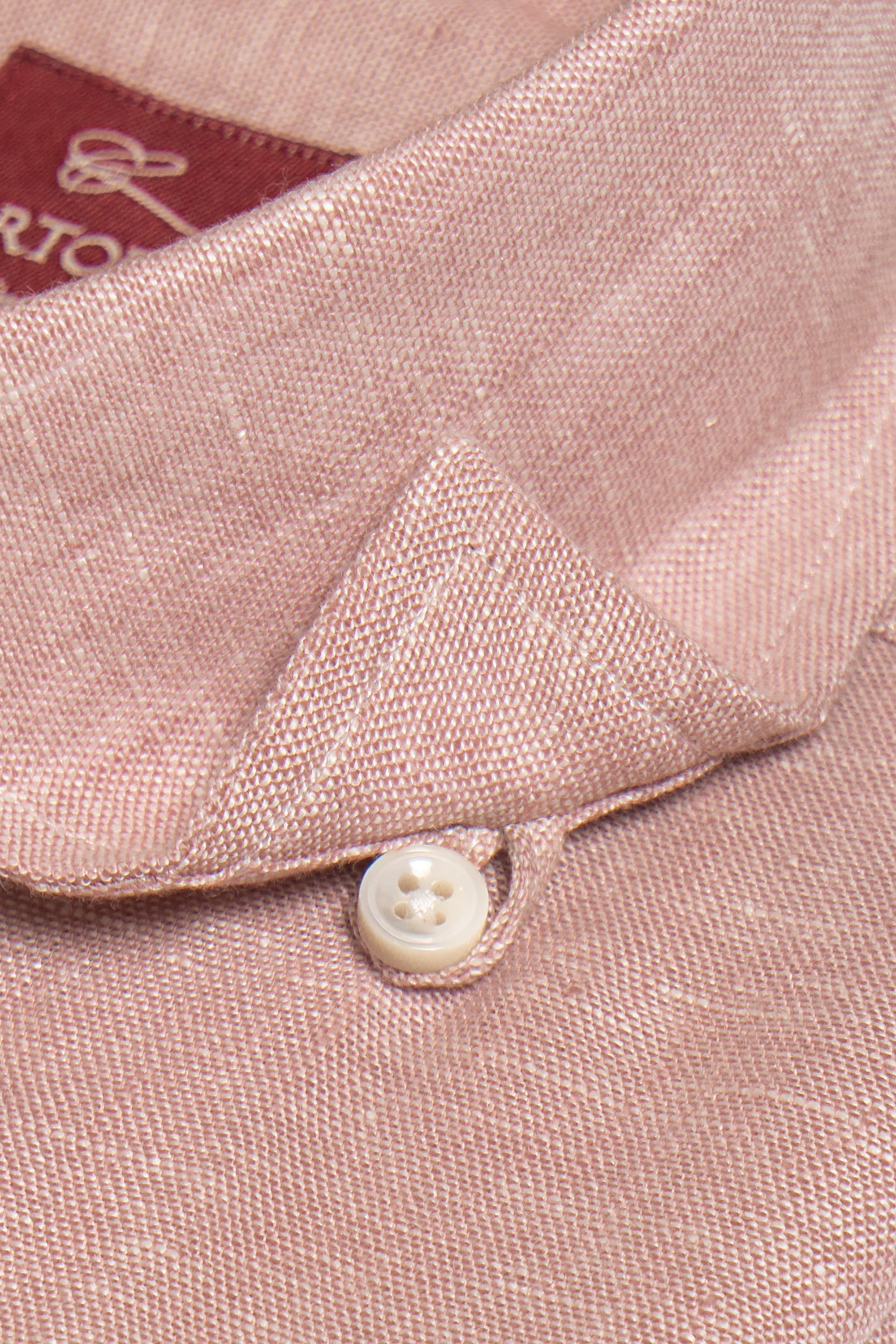 Chalky Pink / Florence Yellow Linen Shirt #XS8 #XS12