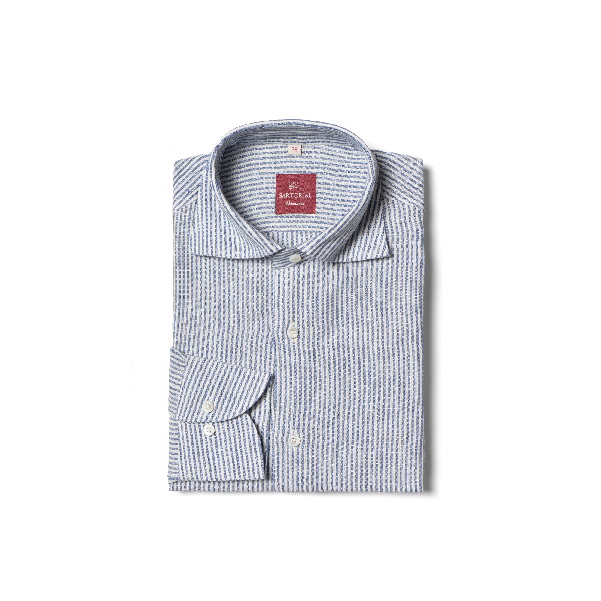 Burgundy Stripe / Blue Stripe Linen Shirt #XSDH25 #XSDH26