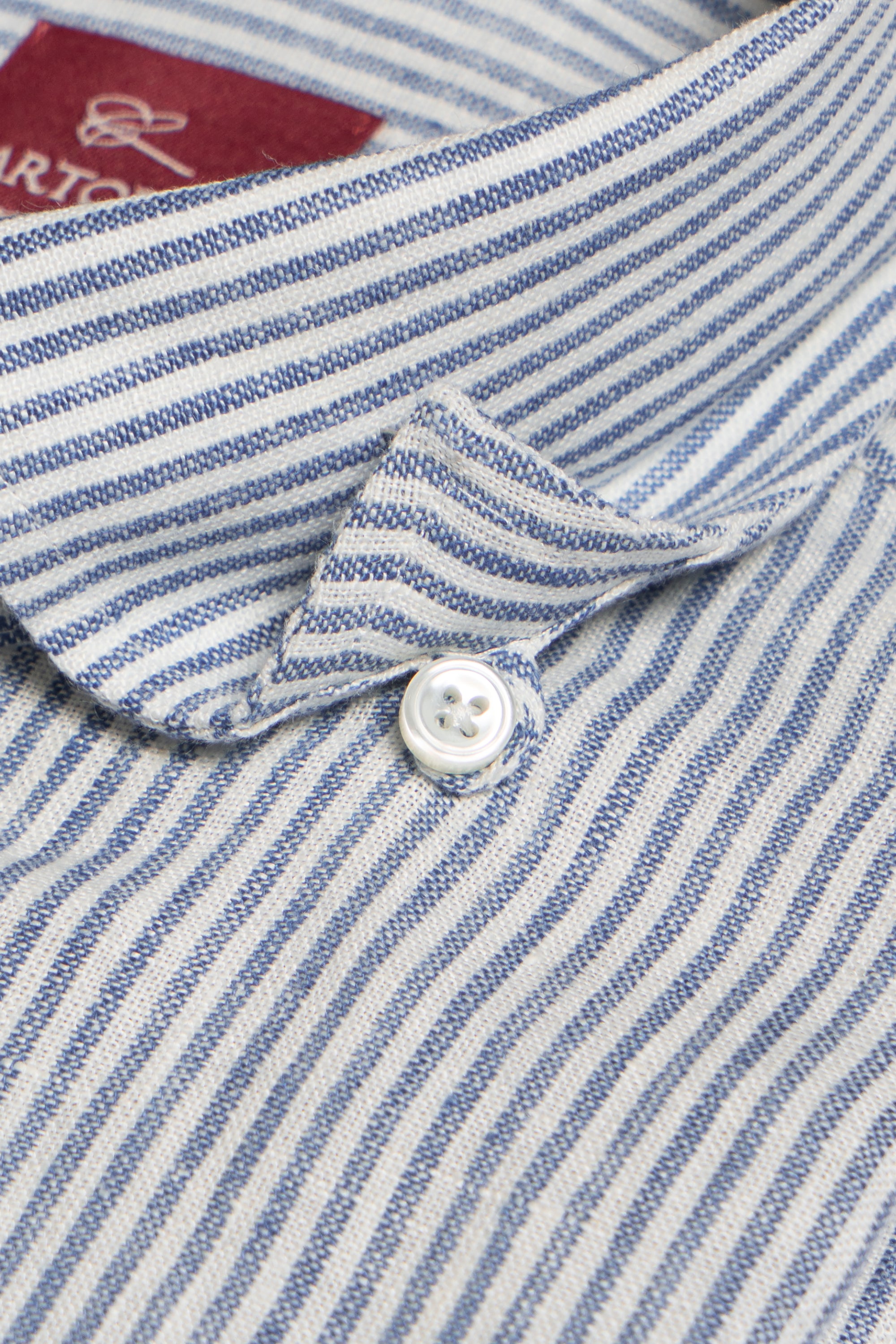 Burgundy Stripe / Blue Stripe Linen Shirt #XSDH25 #XSDH26