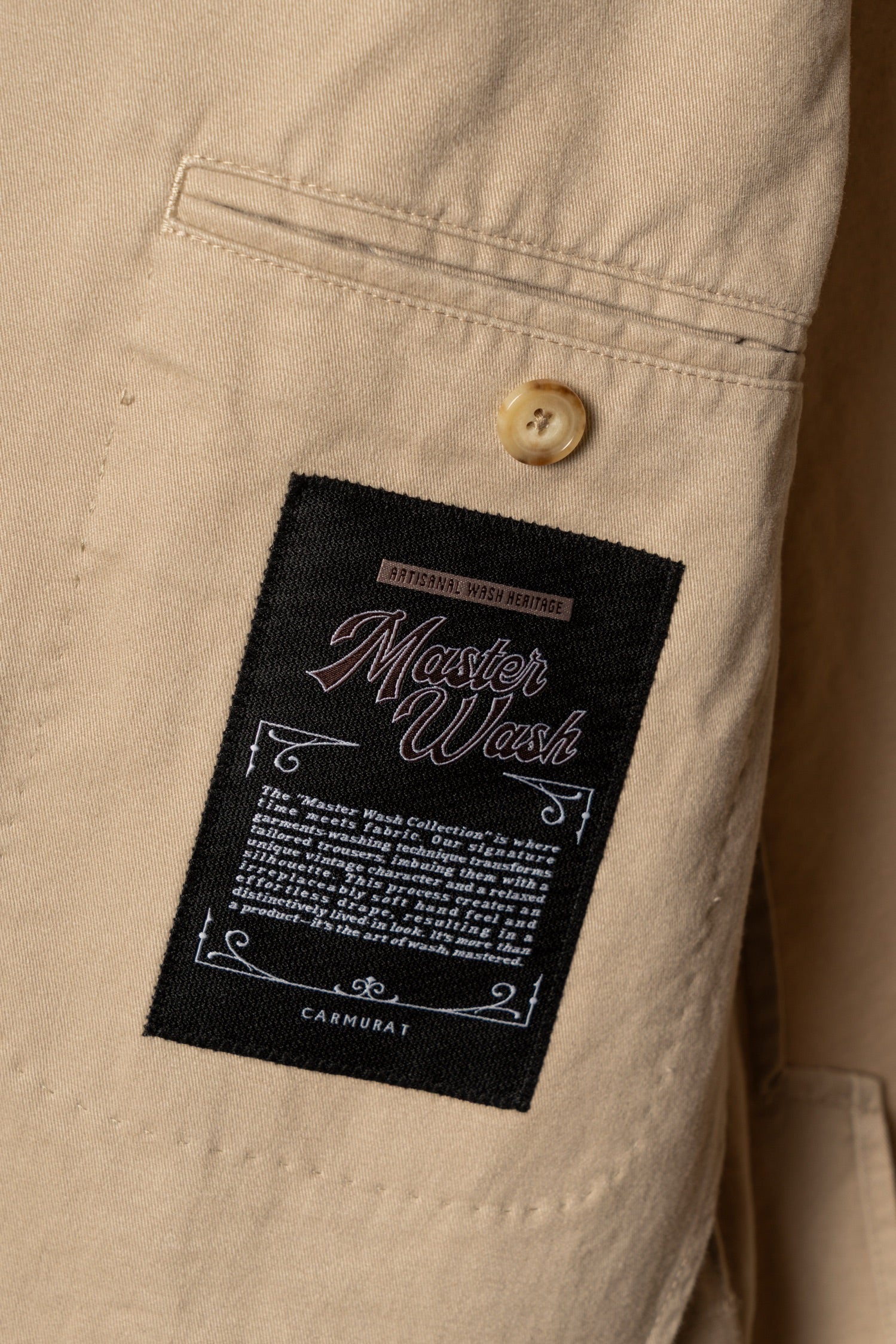 "Master Wash" Washed Cotton Unstructured Suit
