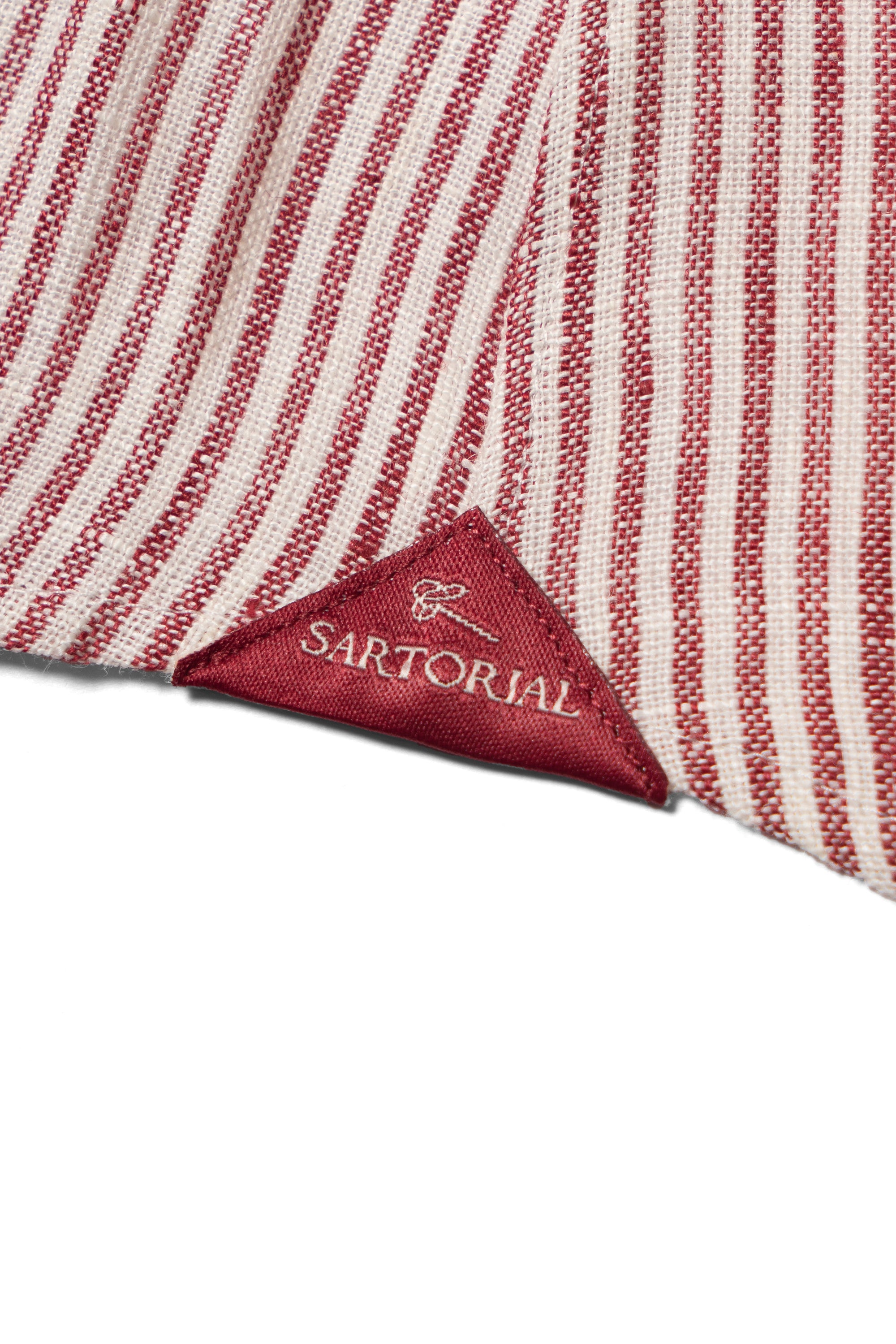 Burgundy Stripe / Blue Stripe Linen Shirt #XSDH25 #XSDH26