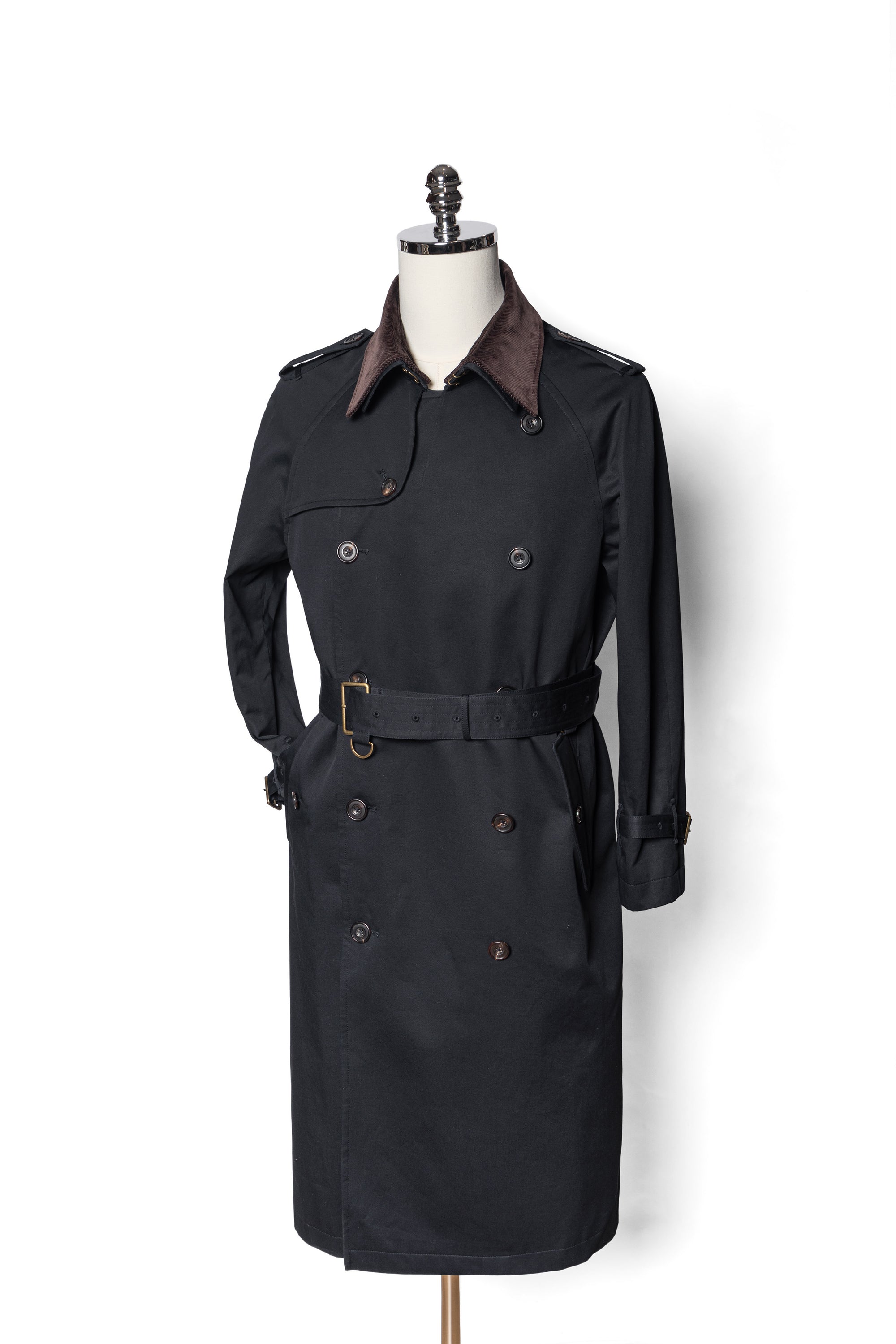 Navy Gabardine Trench Coat #158