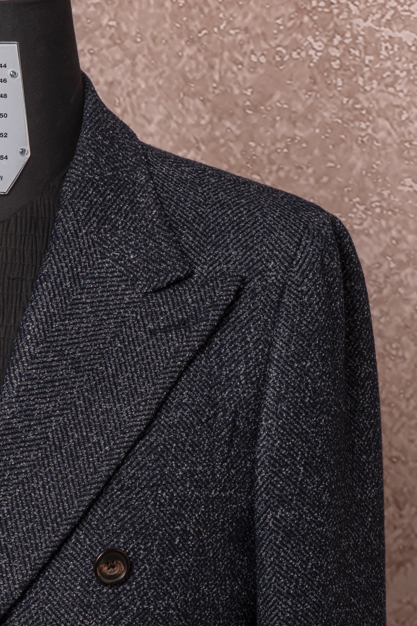 Navy Wool Blending Polo Coat