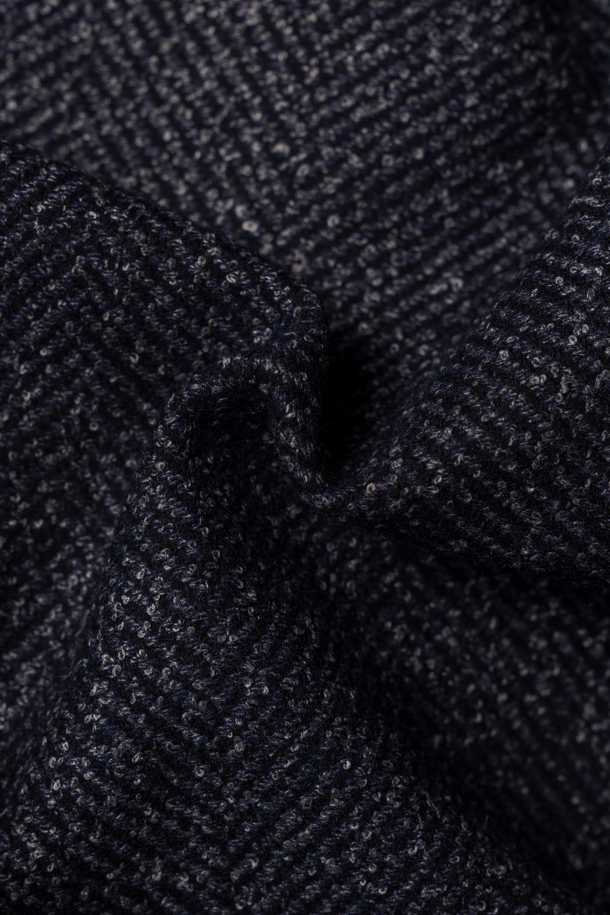 Navy Wool Blending Polo Coat