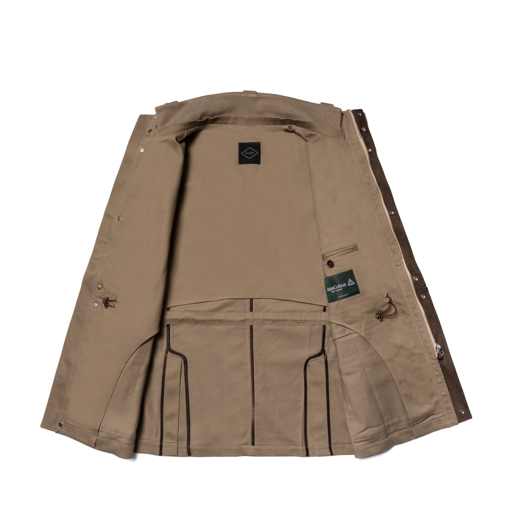 Taupe Waterproof Cotton Racing Jacket #368