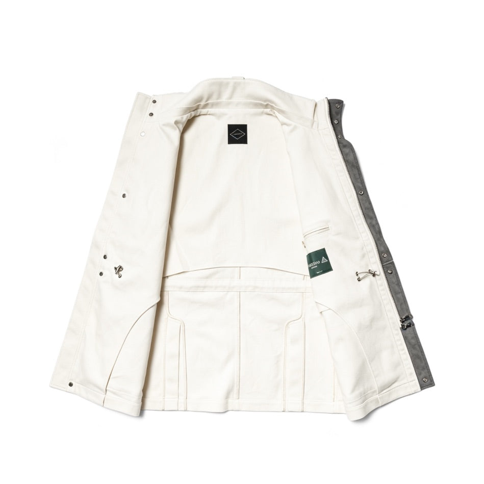 Beige Waterproof Cotton Racing Jacket #370