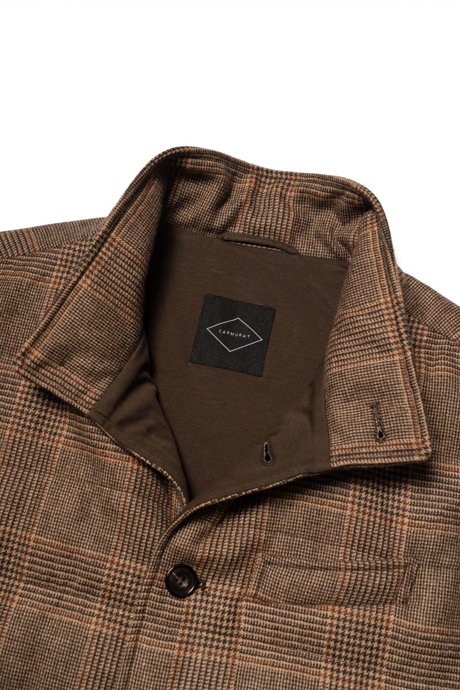 MTO Brown Glen Check Wool Cashmere Gilet #1031
