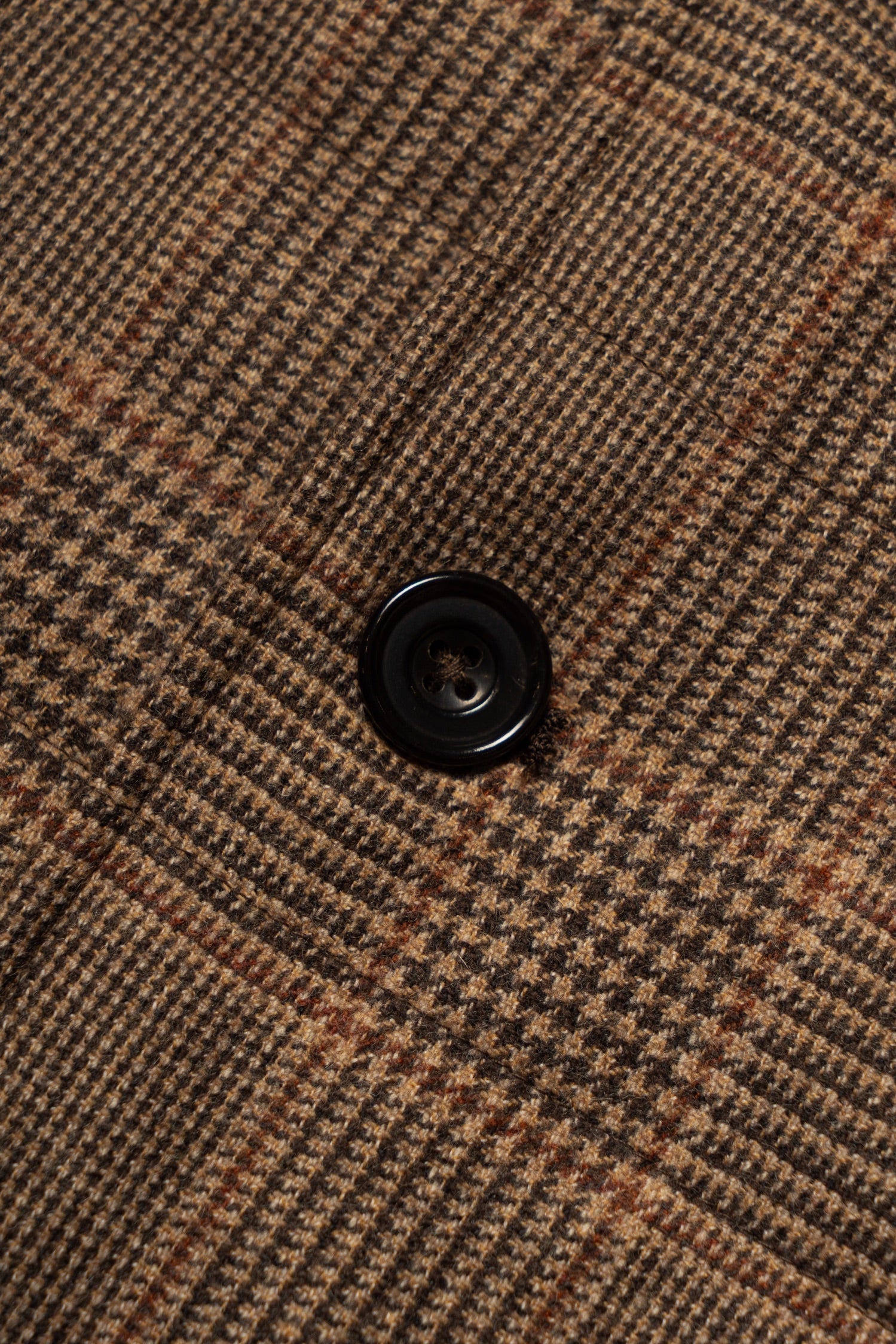MTO Brown Glen Check Wool Cashmere Gilet #1031