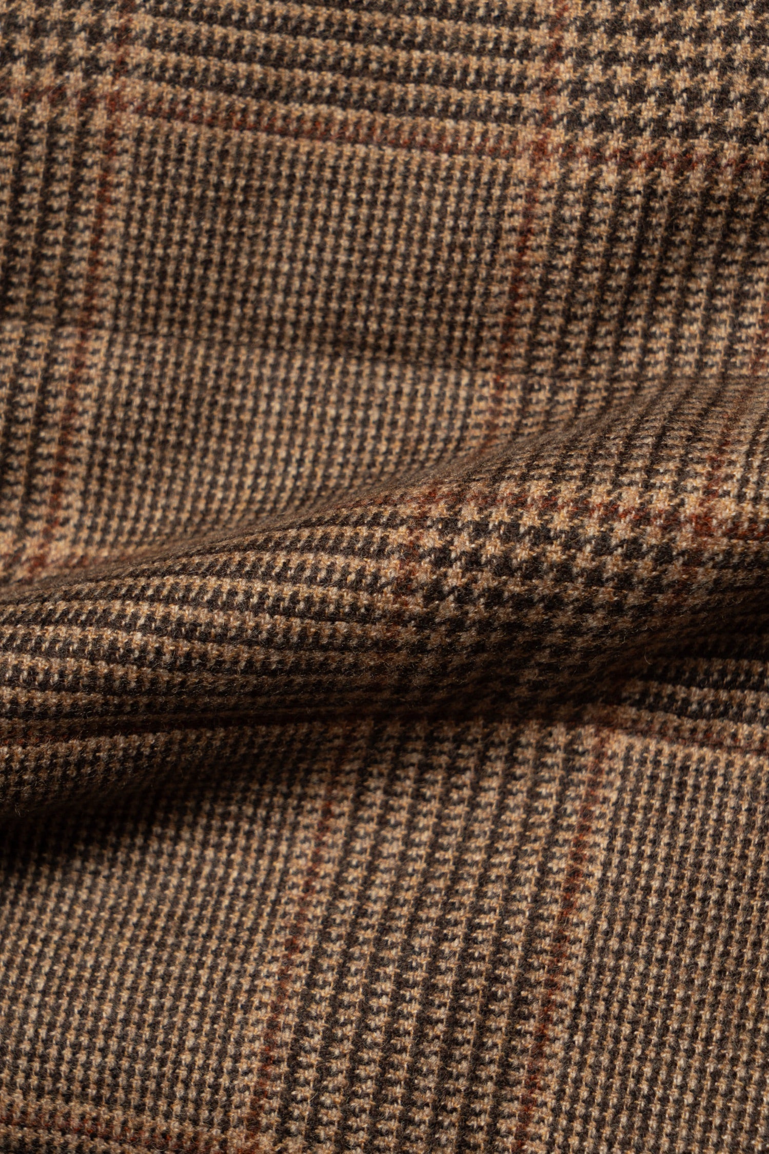 MTO Brown Glen Check Wool Cashmere Gilet #1031