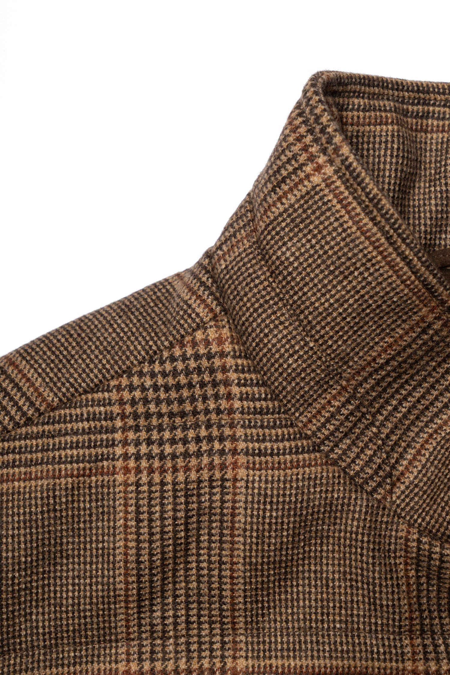 MTO Brown Glen Check Wool Cashmere Gilet #1031