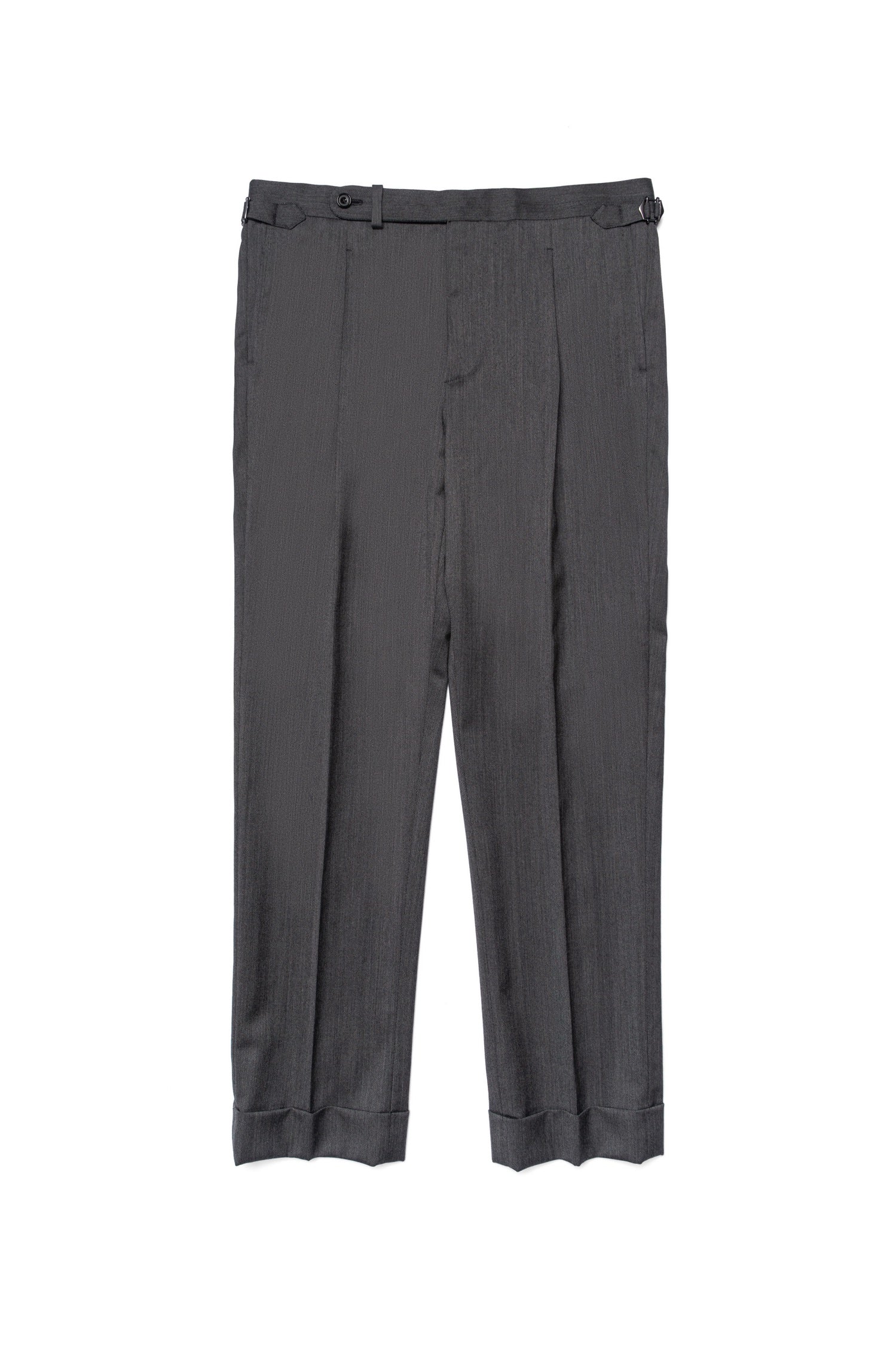 MTO Dark Grey Herringbone 17 Micron 130s Suit #1024