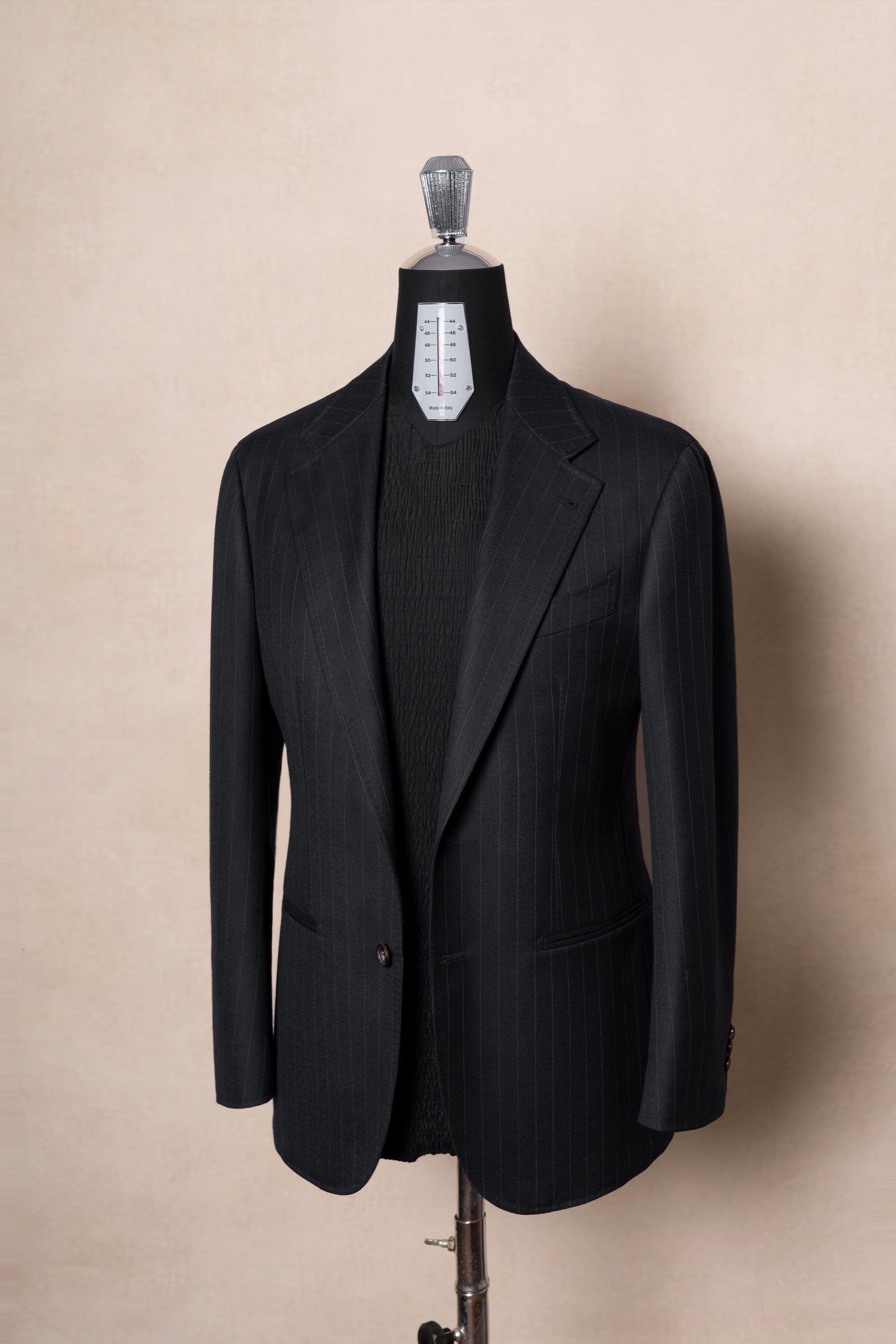 MTO Navy Pinstripe Heavyweight Wool Suit #174