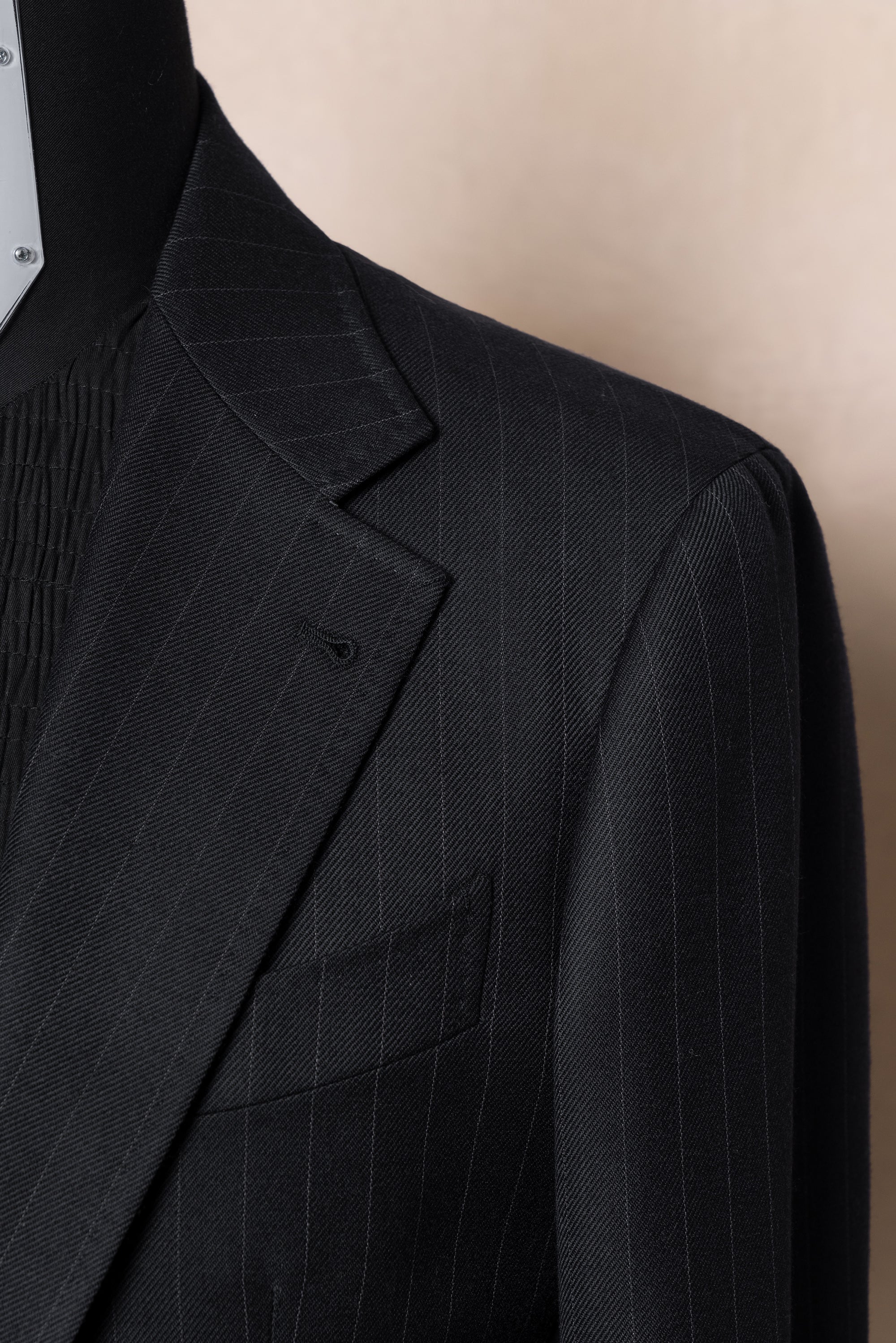 MTO Navy Pinstripe Heavyweight Wool Suit #174