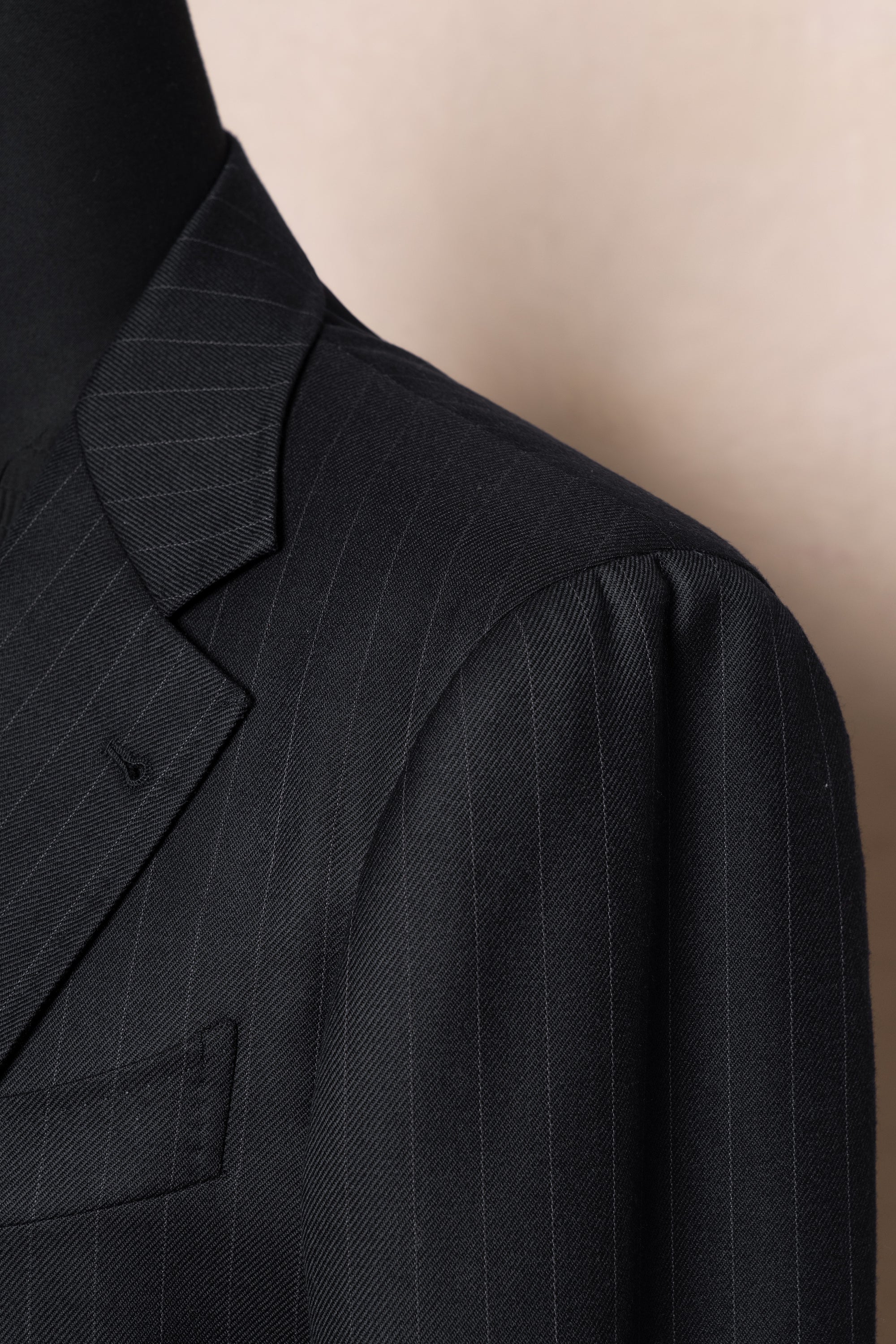 MTO Navy Pinstripe Heavyweight Wool Suit #174