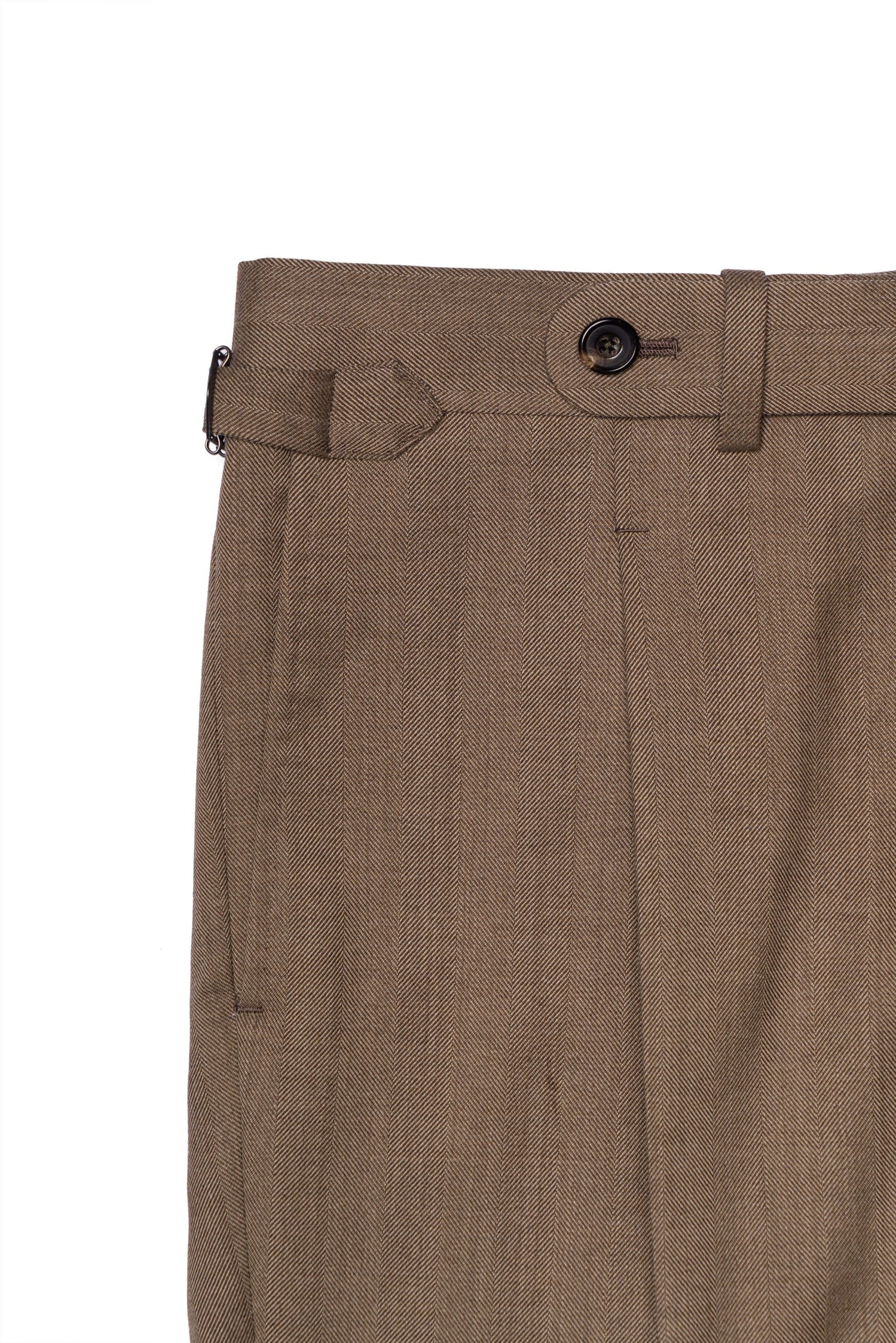 MTO Brown Herringbone 17 Micron 130s Suit #1026