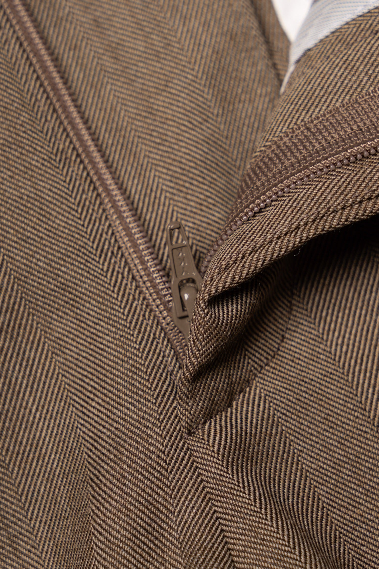 MTO Brown Herringbone 17 Micron 130s Suit #1026