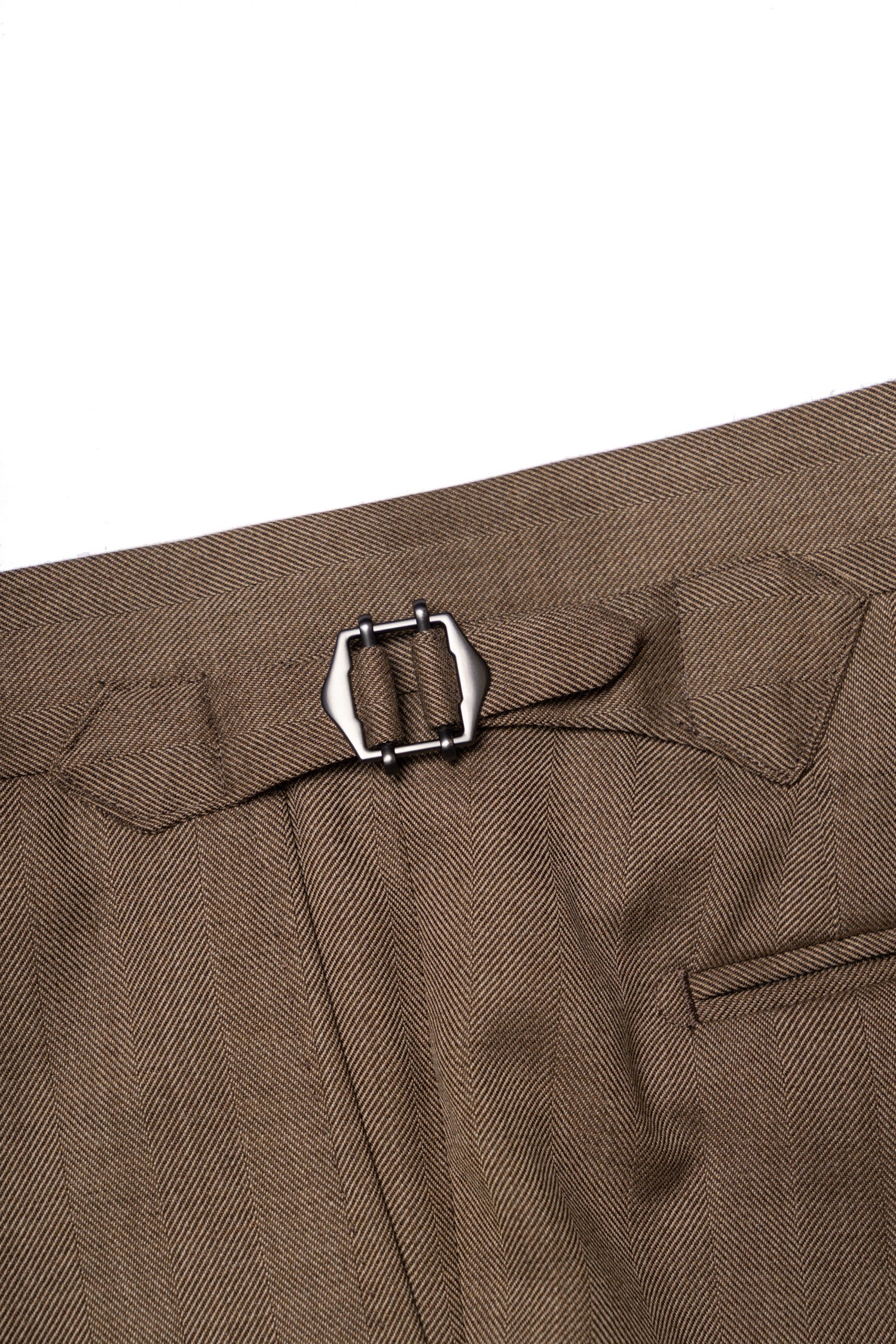MTO Brown Herringbone 17 Micron 130s Suit #1026