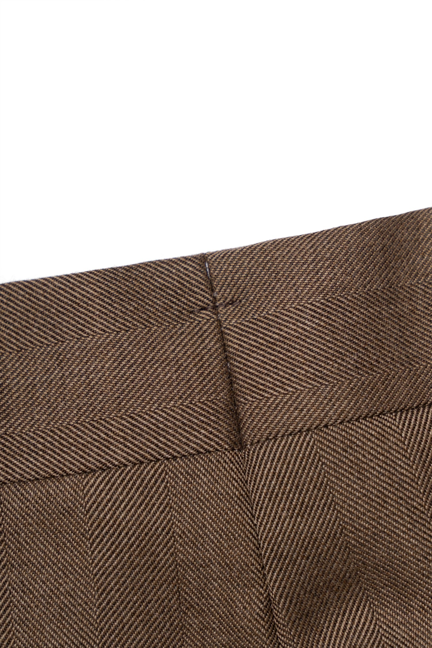 MTO Brown Herringbone 17 Micron 130s Suit #1026