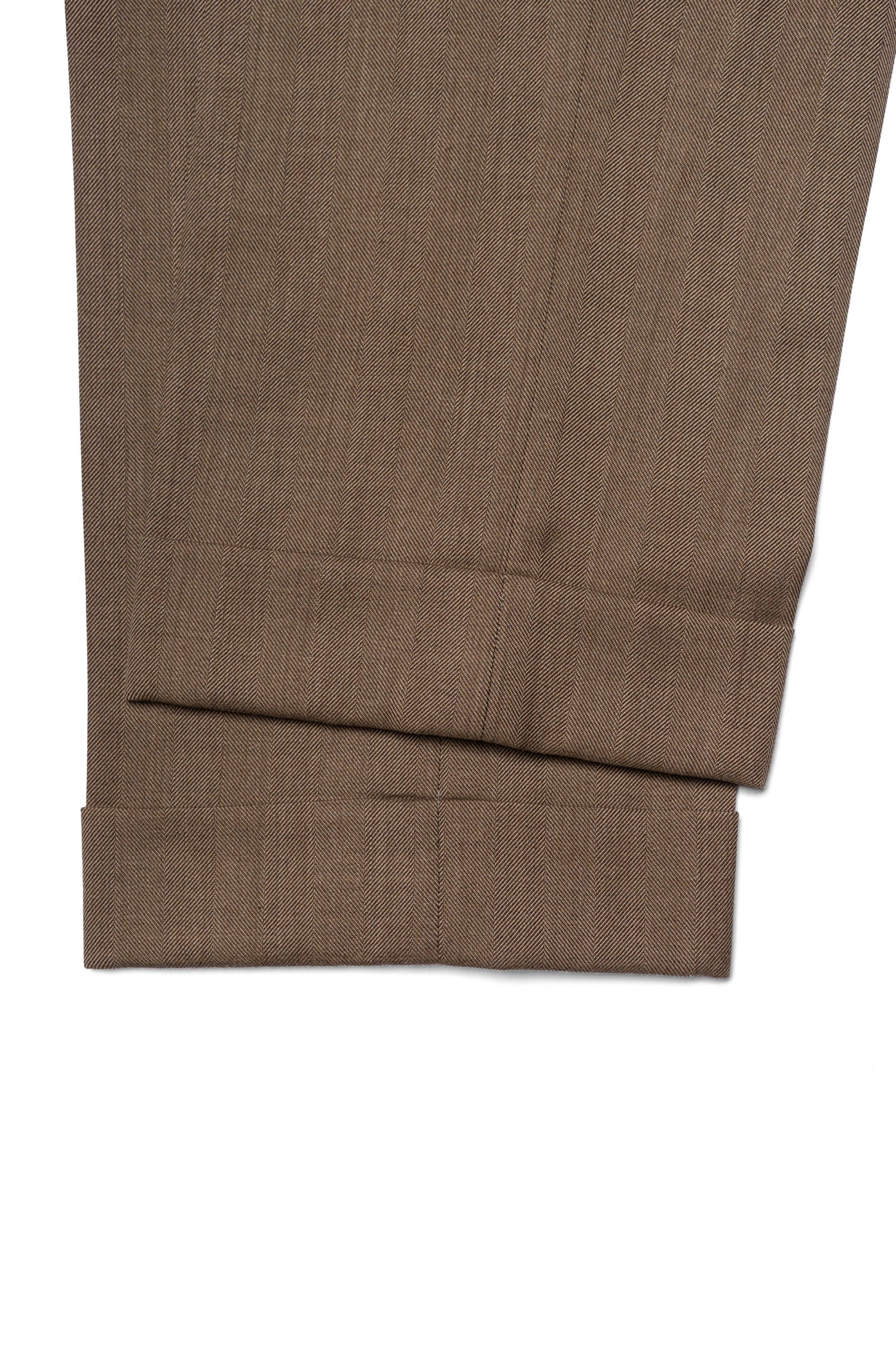 MTO Brown Herringbone 17 Micron 130s Suit #1026