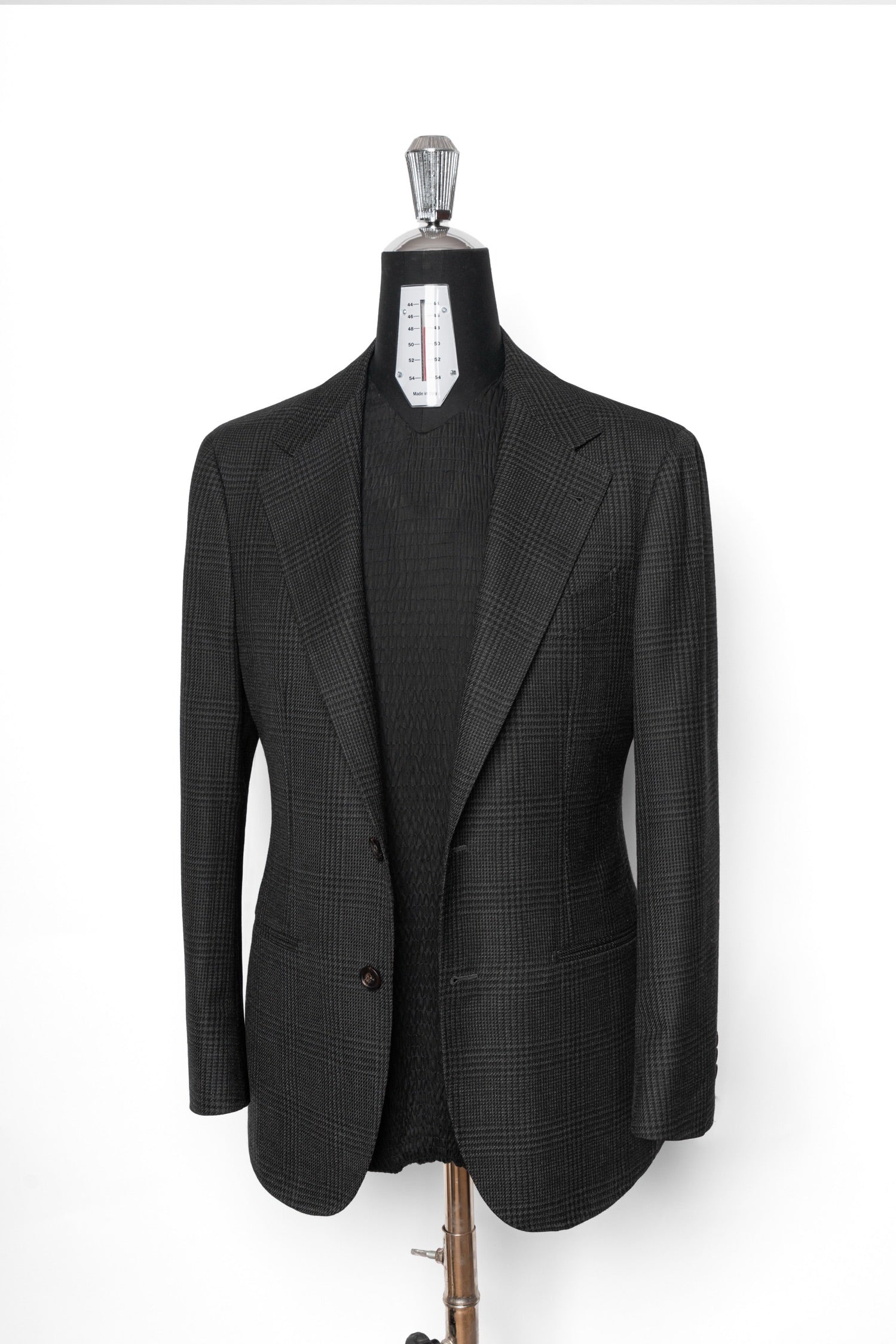 MTO Charcoal Glen Check 17 Micron 130s Suit #1027