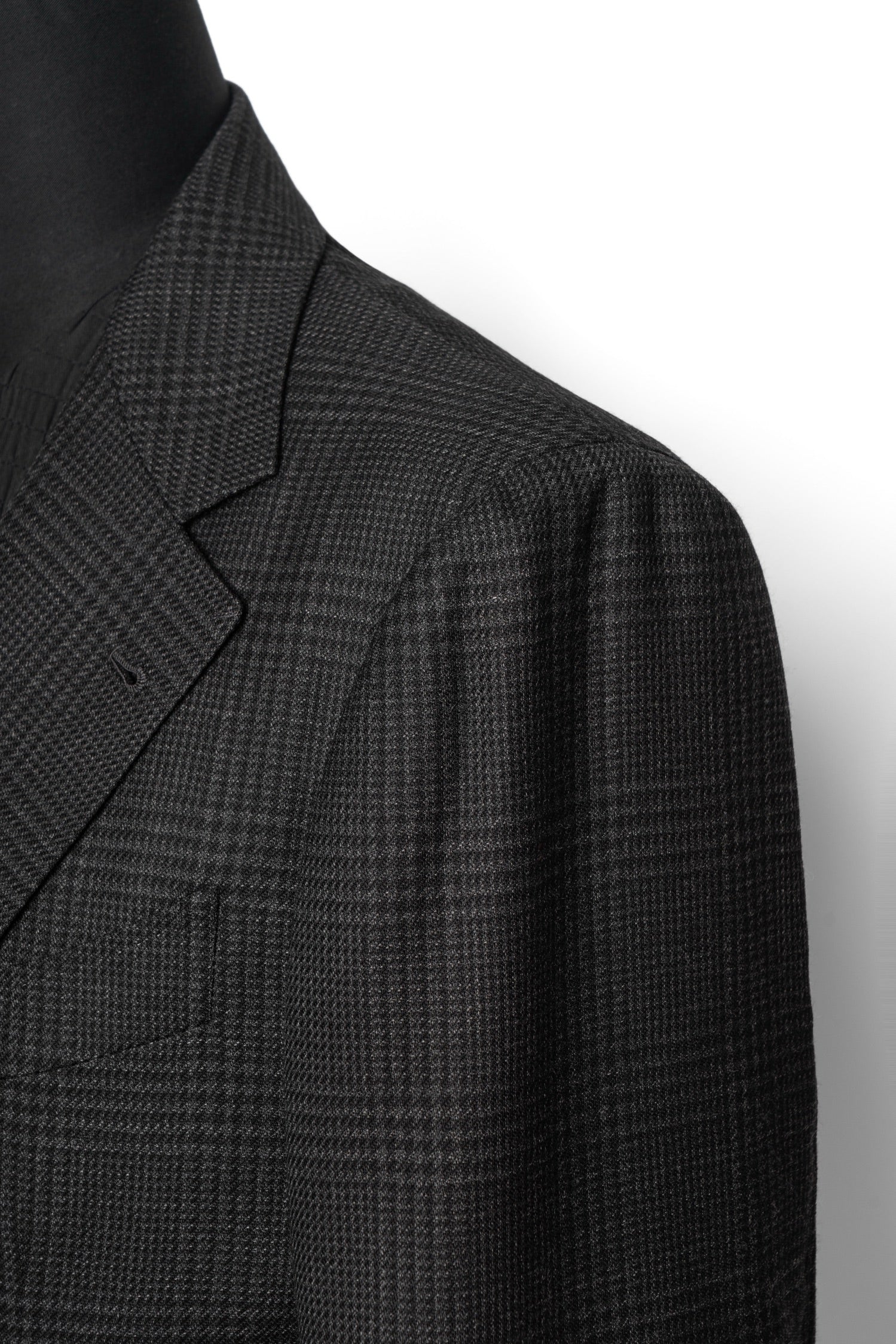 MTO Charcoal Glen Check 17 Micron 130s Suit #1027