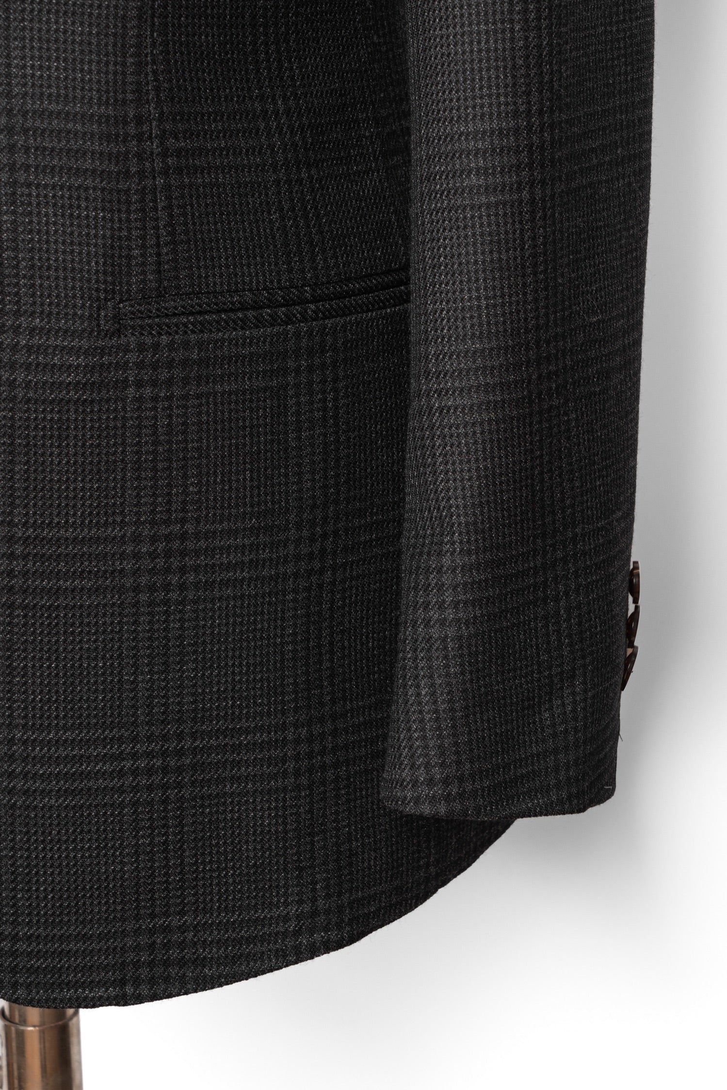 MTO Charcoal Glen Check 17 Micron 130s Suit #1027