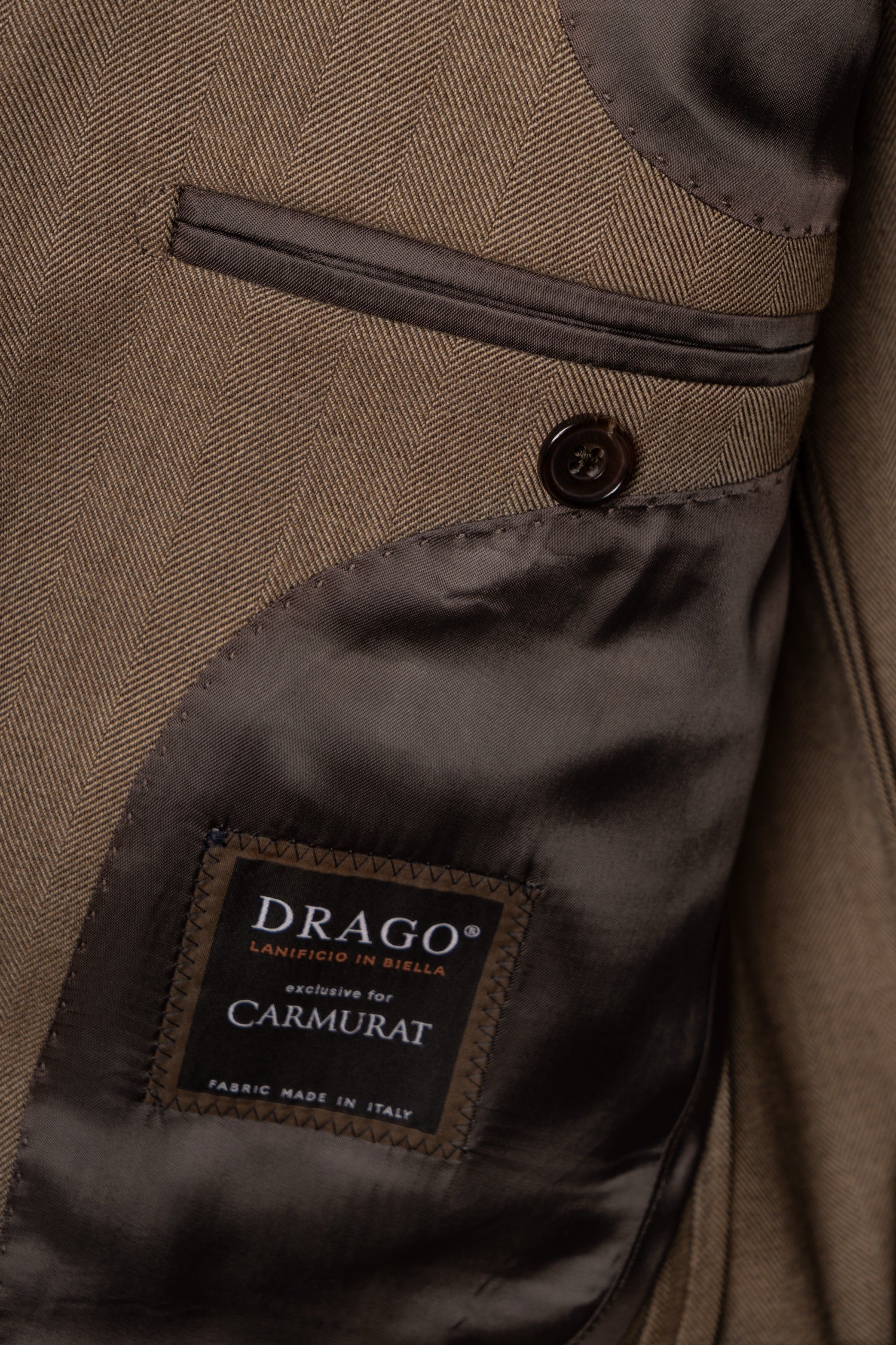 MTO Brown Herringbone 17 Micron 130s Suit #1026