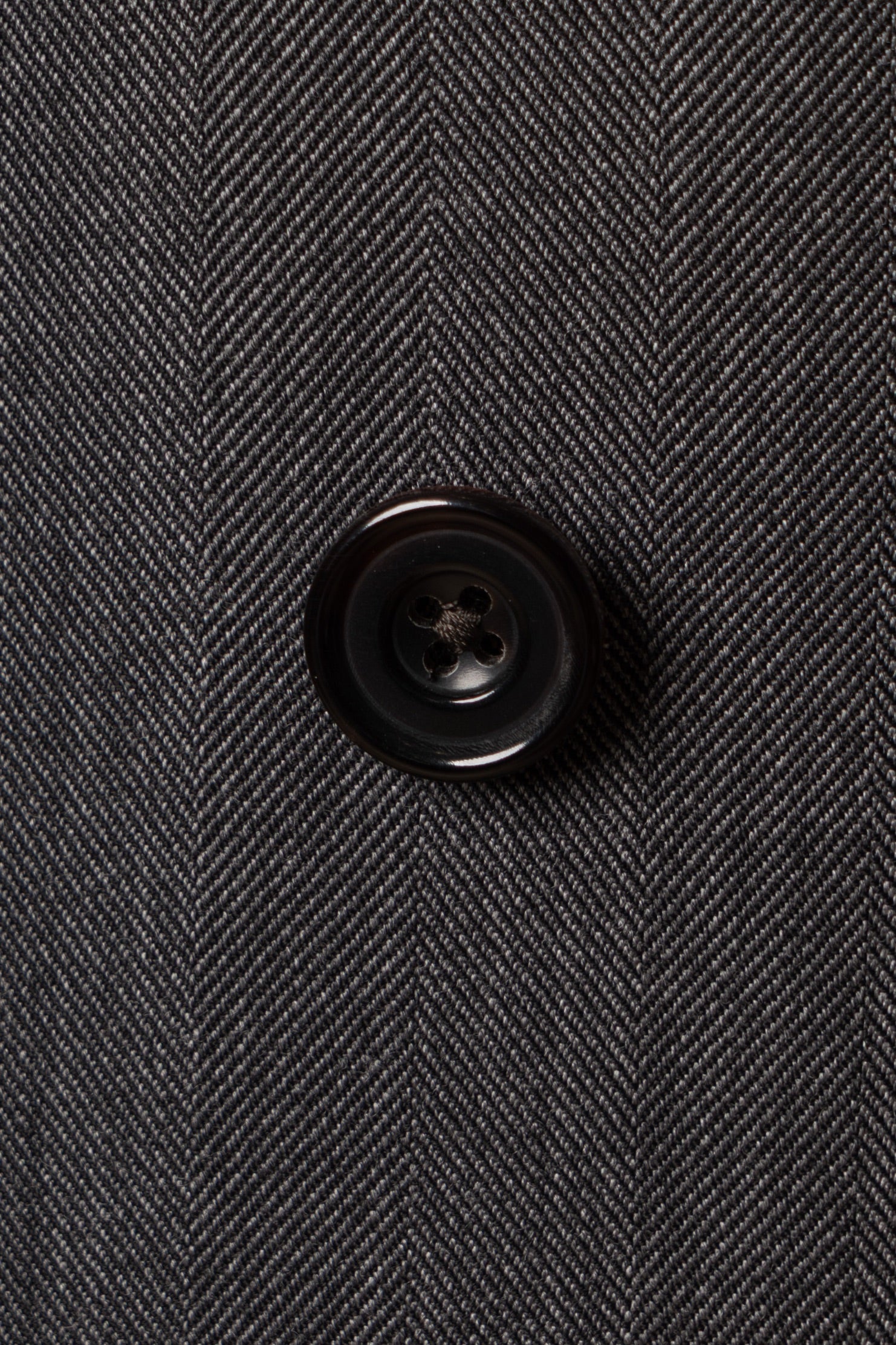 MTO Dark Grey Herringbone 17 Micron 130s Suit #1024