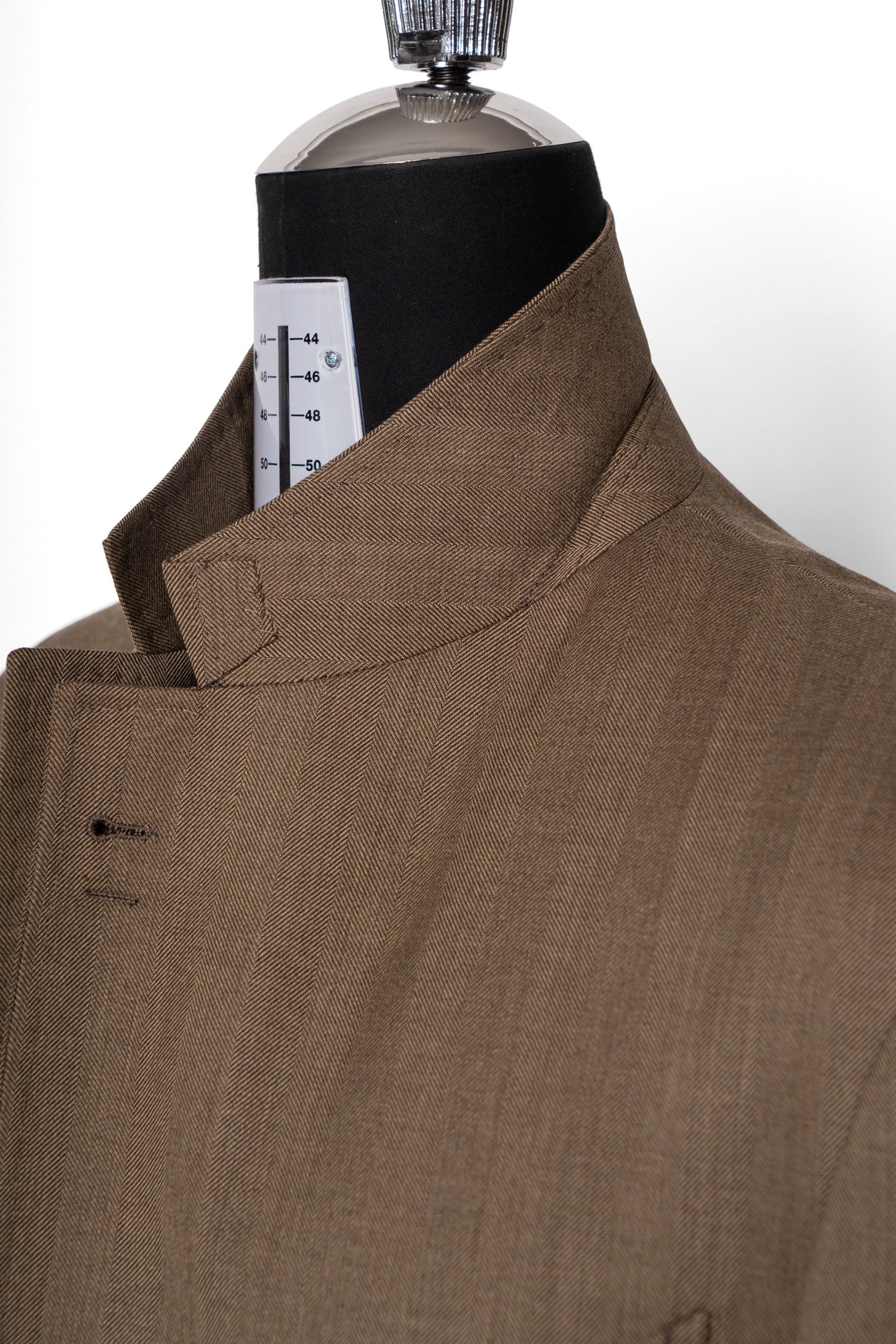 MTO Brown Herringbone 17 Micron 130s Suit #1026
