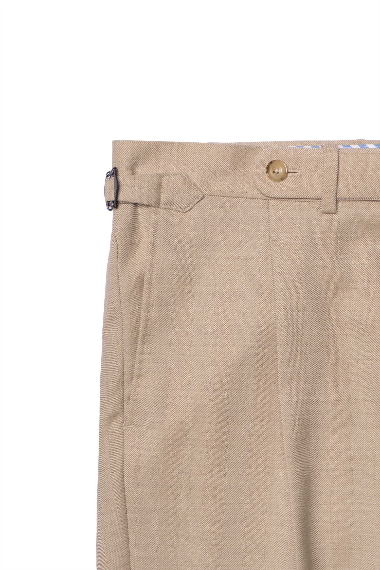 MTO Light Camel Herringbone 17 Micron 130s Suit #1025