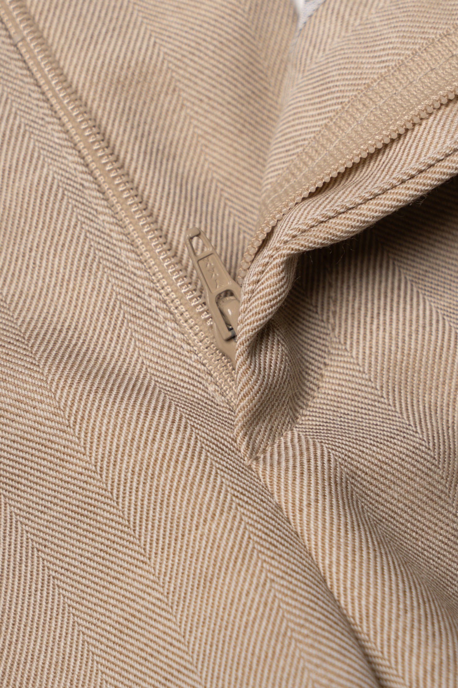 MTO Light Camel Herringbone 17 Micron 130s Suit #1025